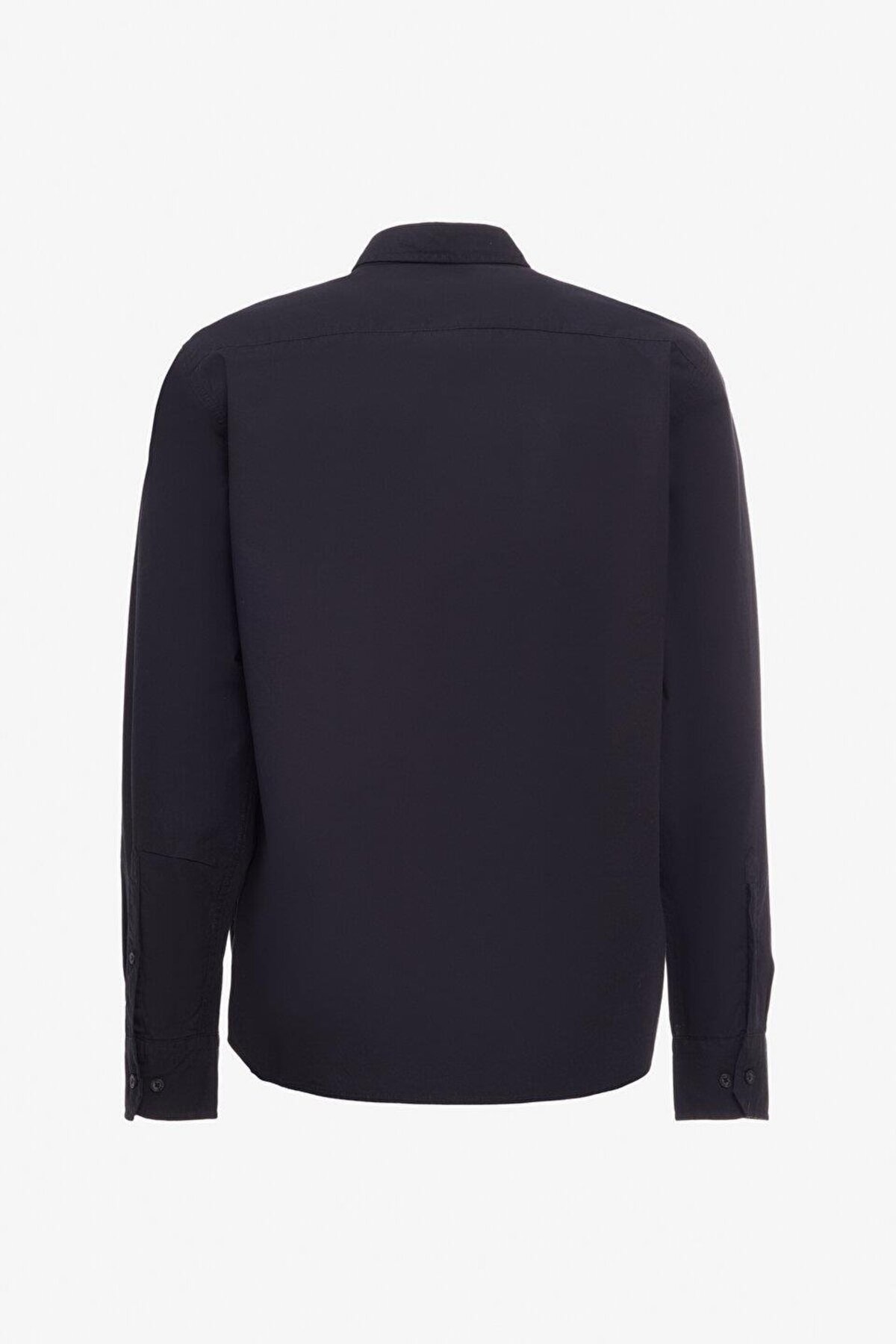 Lee  Regular Fit Normal Kesim %100 Pamuk Siyah Gömlek - Görsel 2