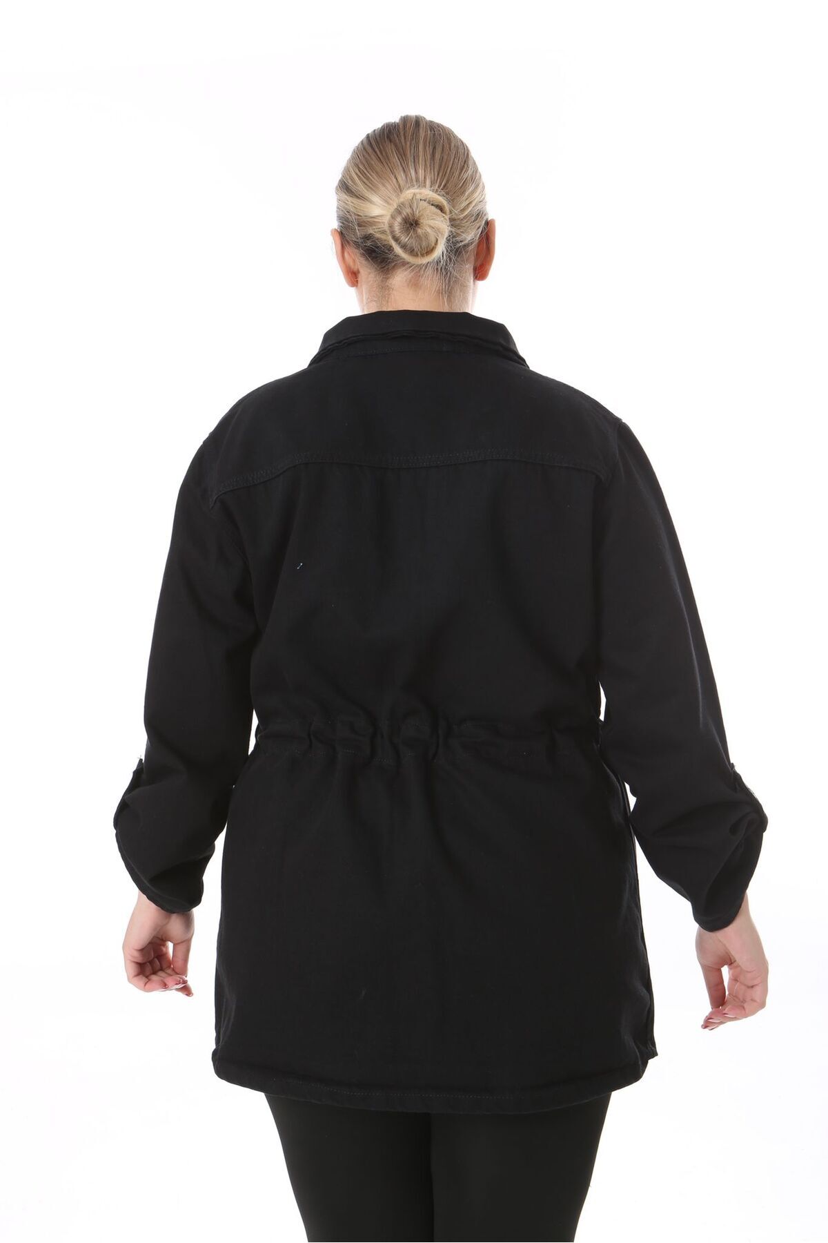 EYLÜLXXL  KADIN BÜTÜK BEDEN KOT CEKET RAHAT KALIP - Görsel 5