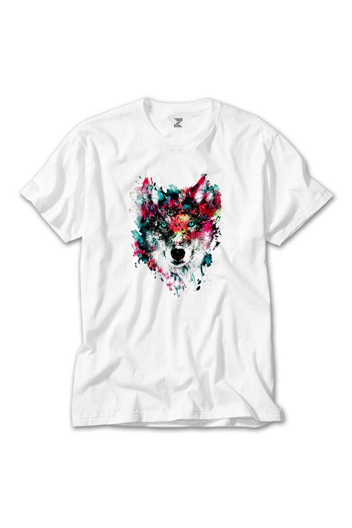 WAKHA Wolf Color Beyaz Tişört