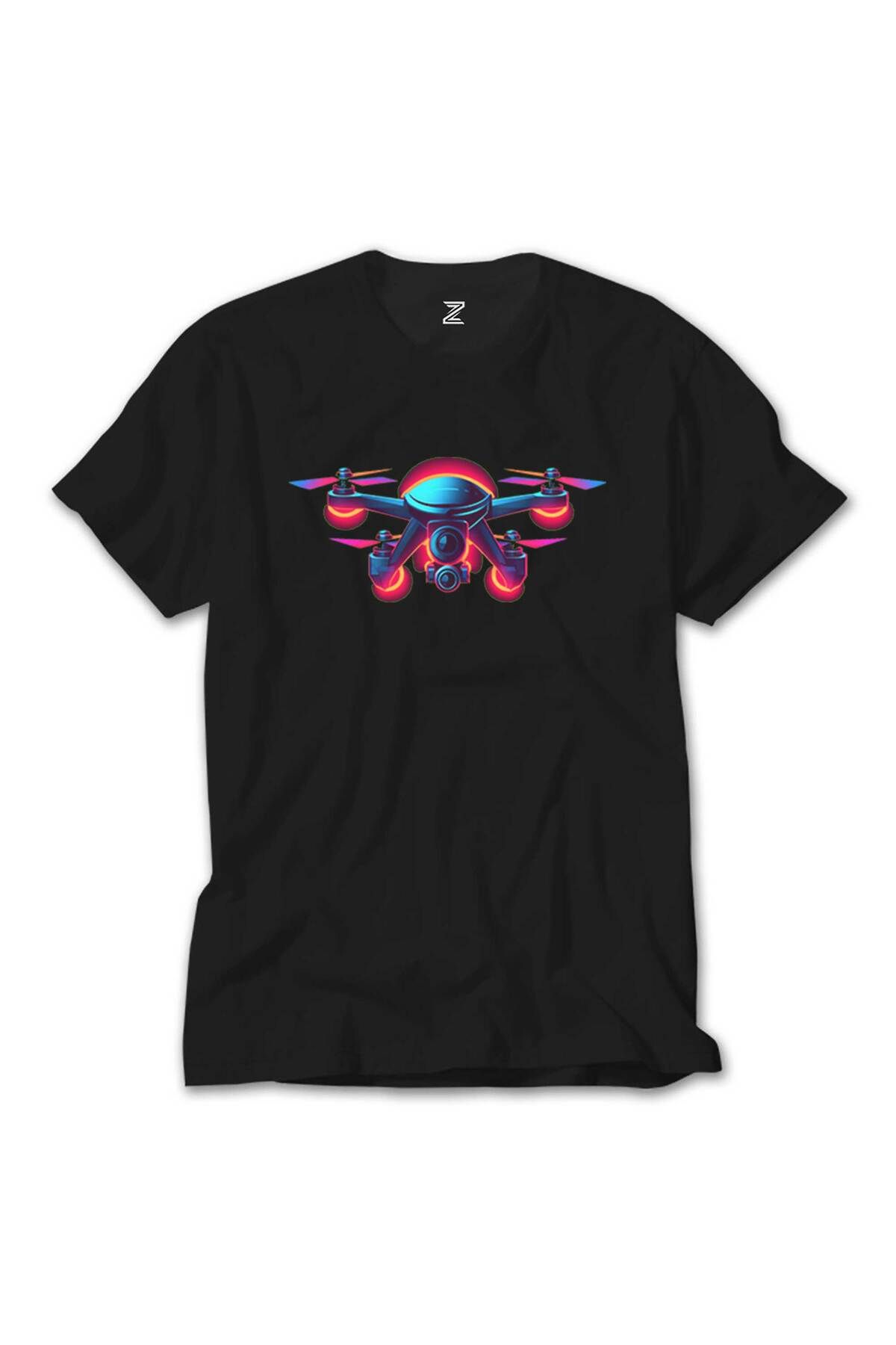 WAKHA Drone Color Siyah Tişört