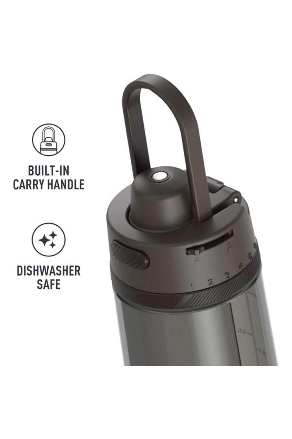 Thermos-Dishwasher Safe Hard Plastic Water Bottle with Straw 24oz 2