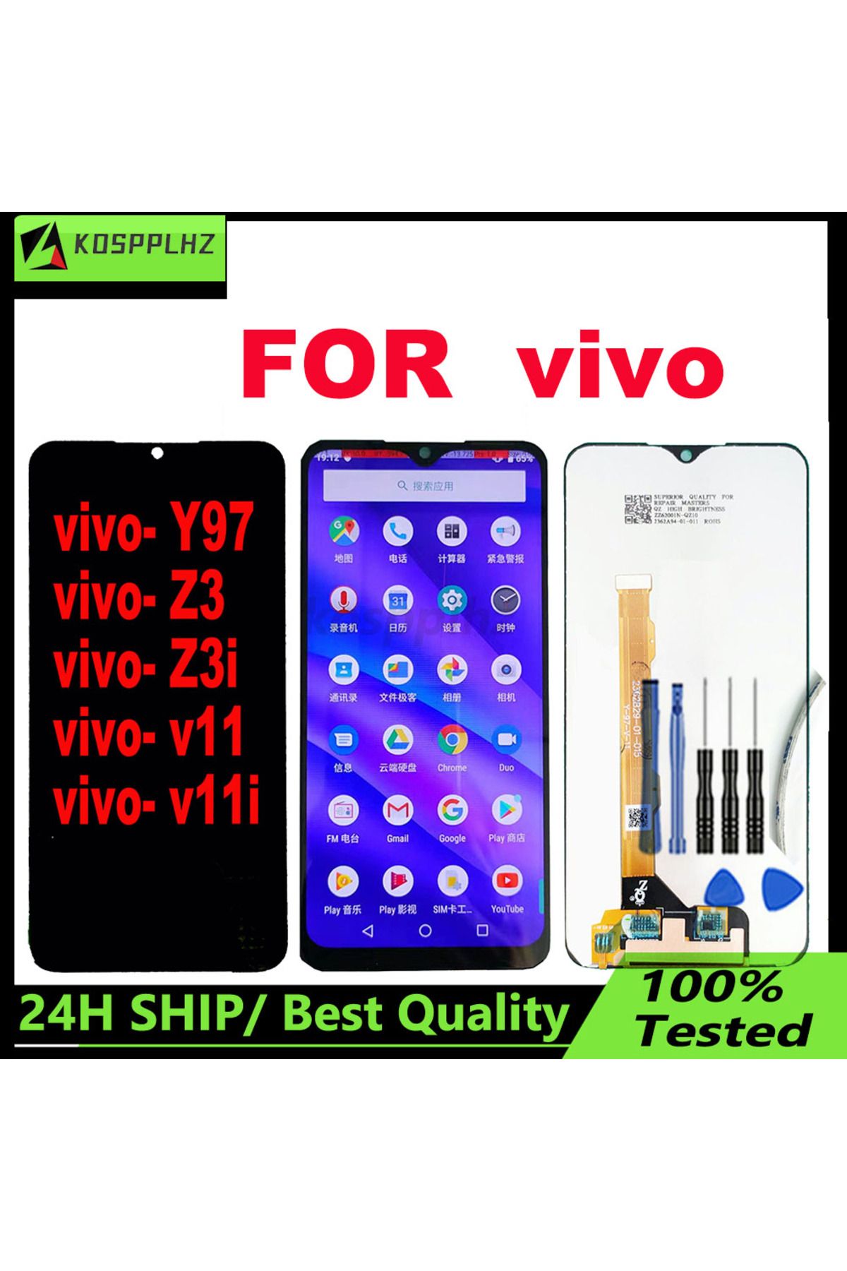 Choice-6.3" Original LCD For VIVO Y97 Z3 Z3i V11 V11i Display Touch Screen With Frame Assembly Replaceme... 1