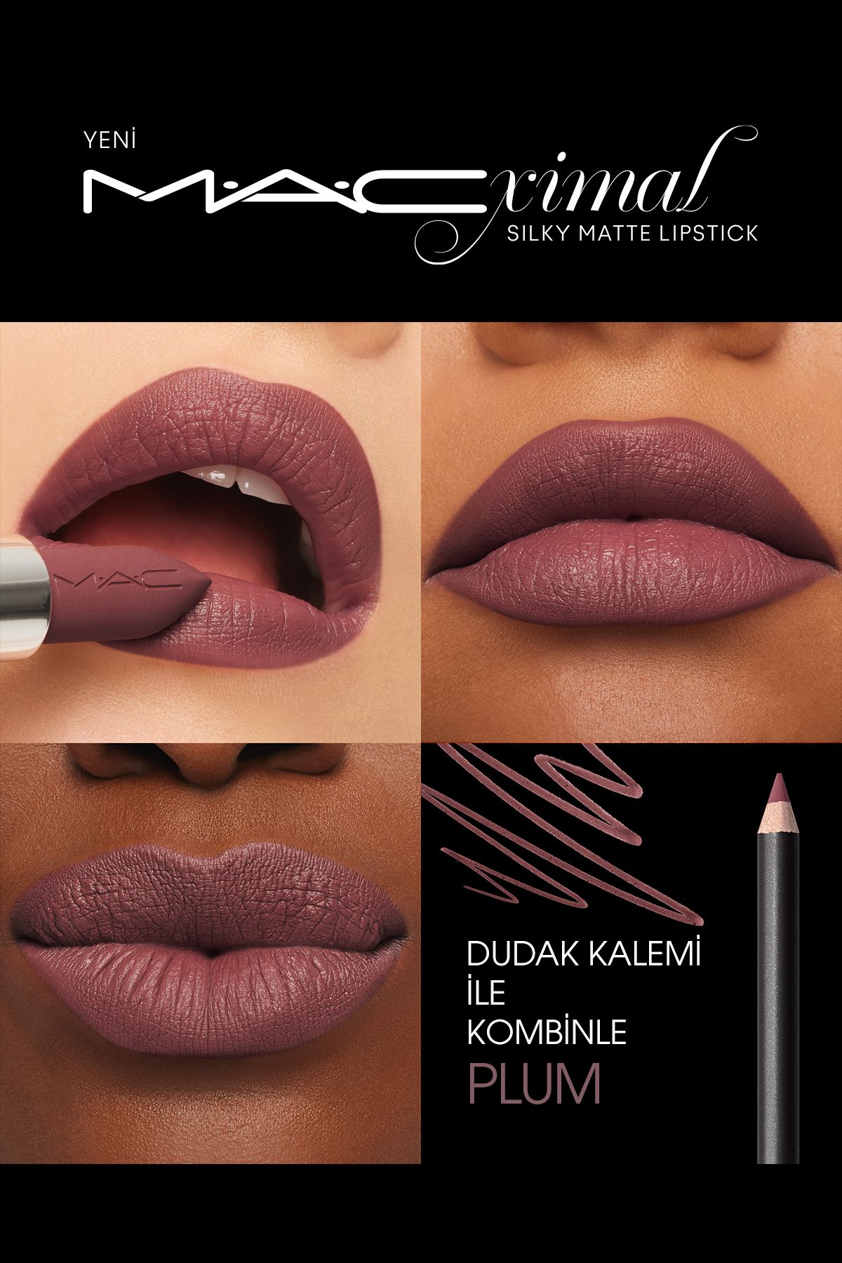 Mac M·A·CXIMAL Silky Matte Lipstick Nemlendirme Etkili Yoğun Renk Sağlayan Ruj - Whirl-5