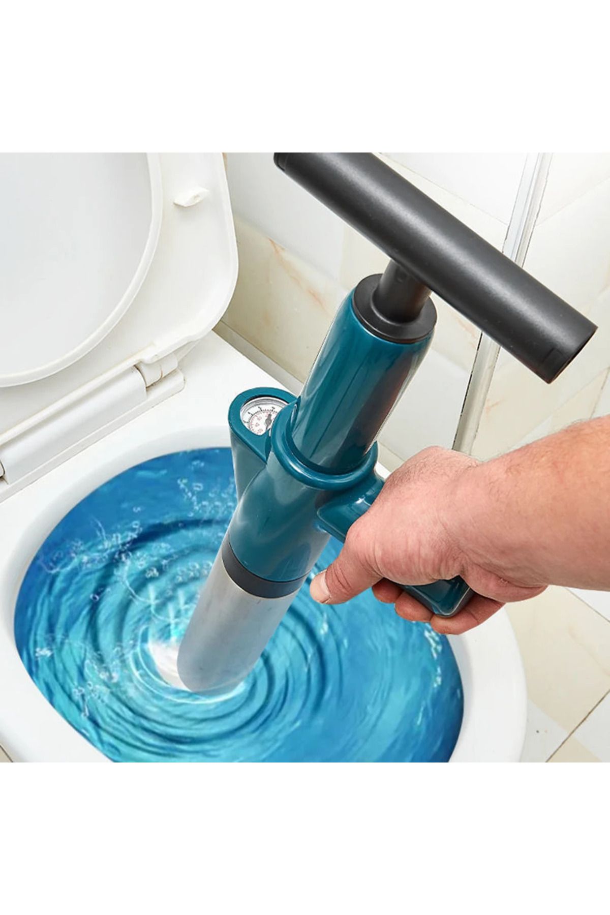 APWIKOGER-Toilet Clogged Unclogging Device Pipe Plunger High Pressure Drain Plunger Dredge Clog Bath Toilet... 3
