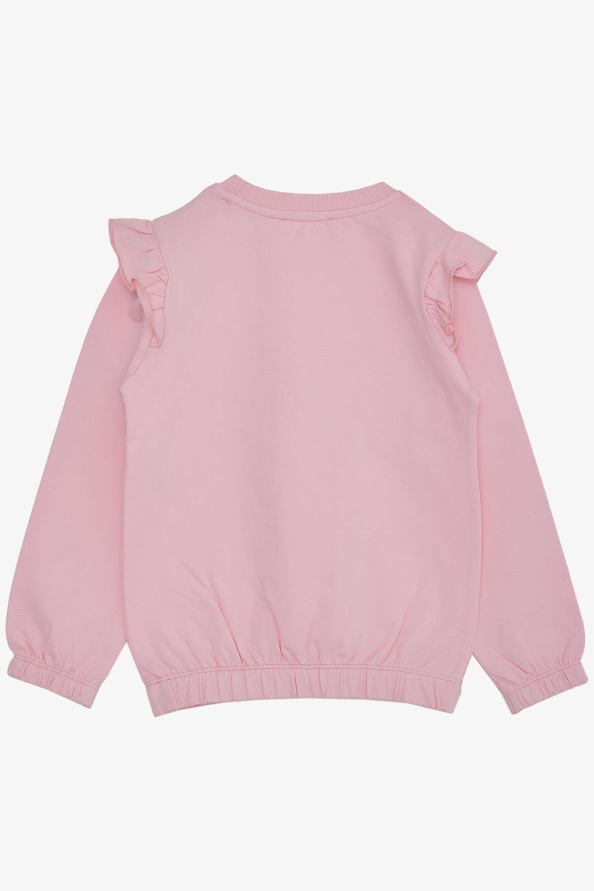Breeze Kız Çocuk Sweatshirt Pullu Ayıcık Aksesuarlı Simli Yazı Baskılı 1.5-5 Yaş, Pembe fotoğrafı 2 (önizleme)