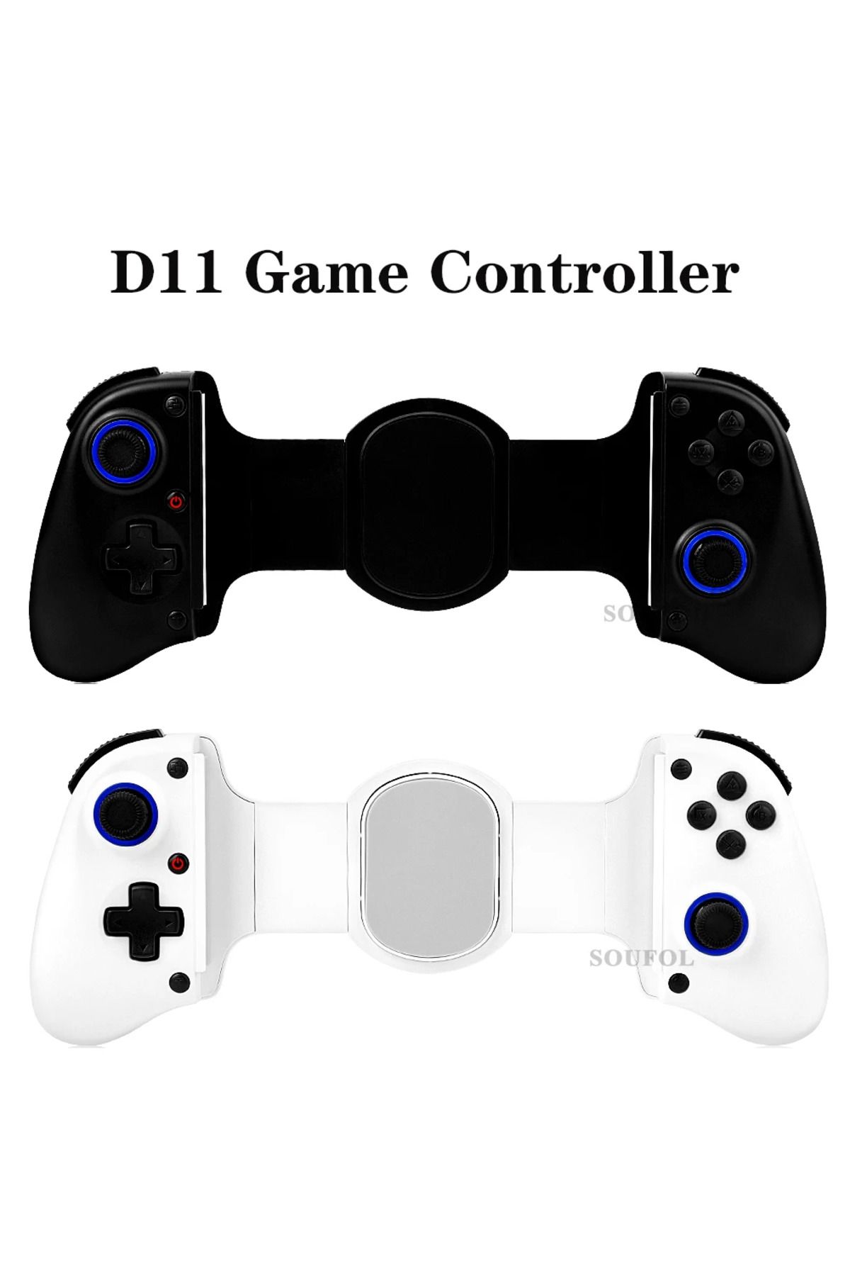 Choice-BSP D11 Telescopic Game Controller Mobile Phone Gamepad with Turbo/6-axis Gyro/Vibration for Andr... 2
