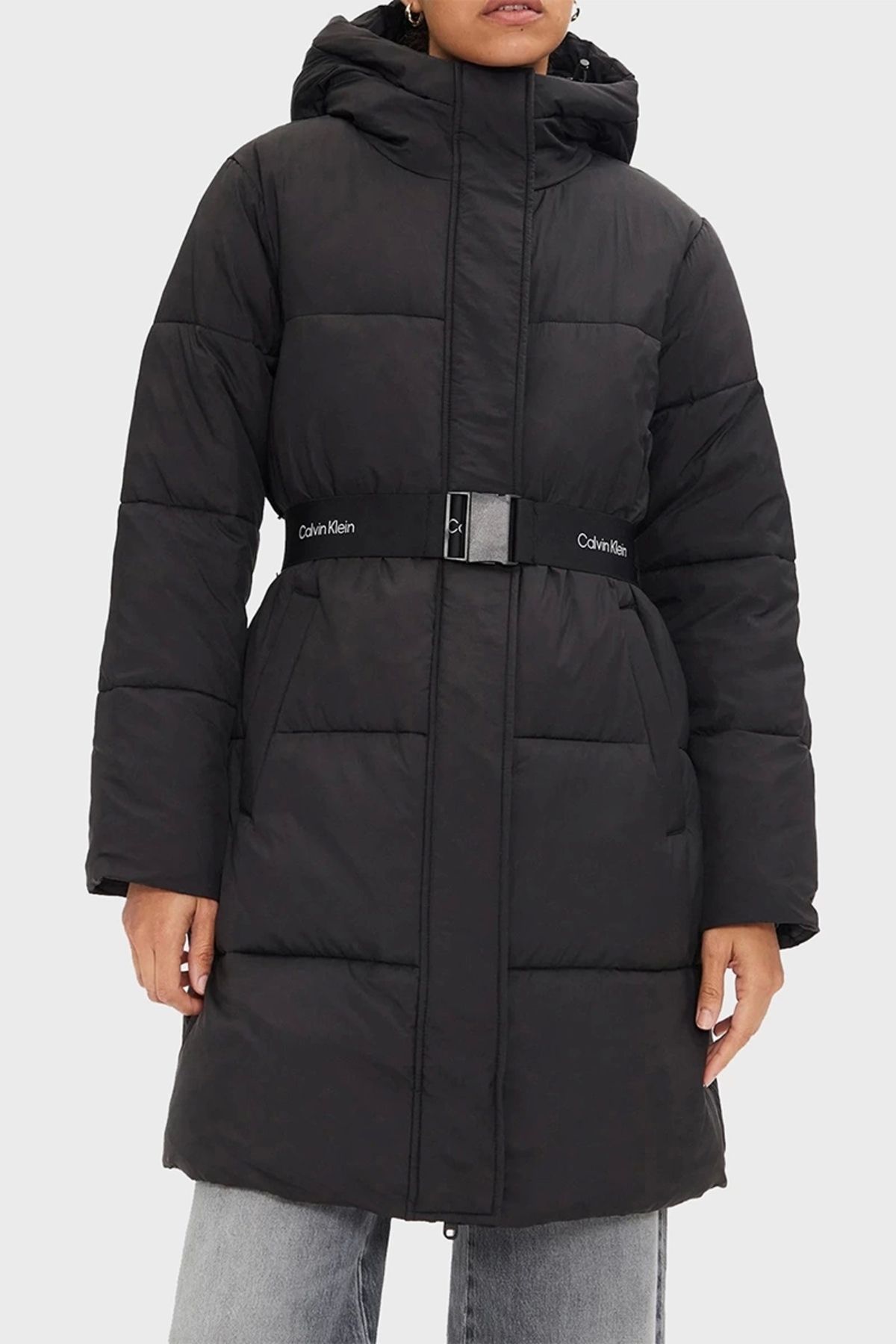 Calvin Klein-Long Puffer - Logo Belt Model 1