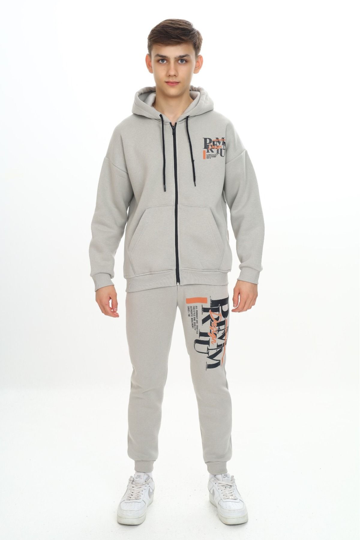 Bevitton-Boy's 3 Drawstring Luxury Set Zippered Tracksuit Set 1