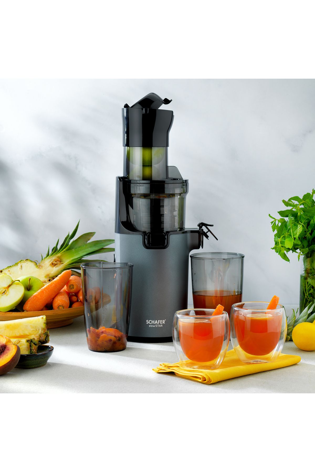 Schafer-Slow Star Vegetable and Fruit Juicer-Anthracite 1