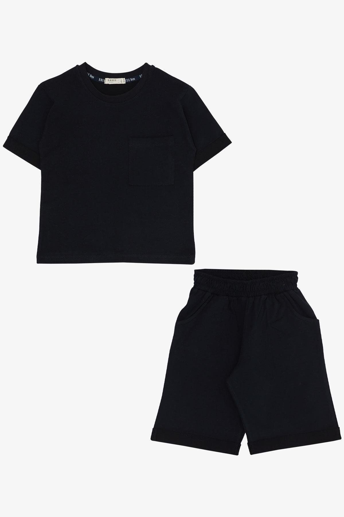 Breeze-3-7 Years Boy's Shorts Set - Pocketed, Navy Blue 4