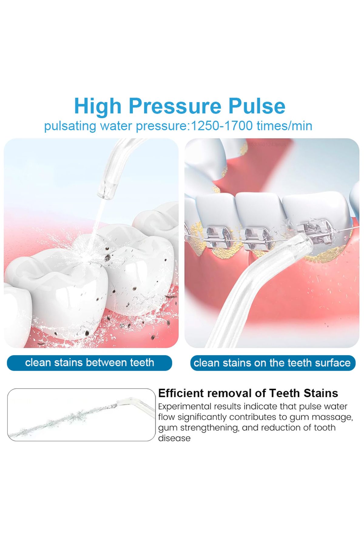 peicon-Water Flosser Electric Dental Oral Irrigator High Pressure Teeth Cleaner 800ml Tank Hygiene Care ... 5