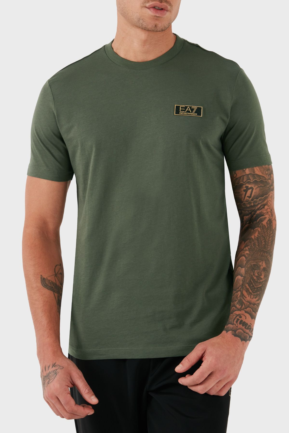 Slim Fit Crew Neck Logo تی شرت مردانه تی شرت 7M000021 AF10170 U8100 EA7
