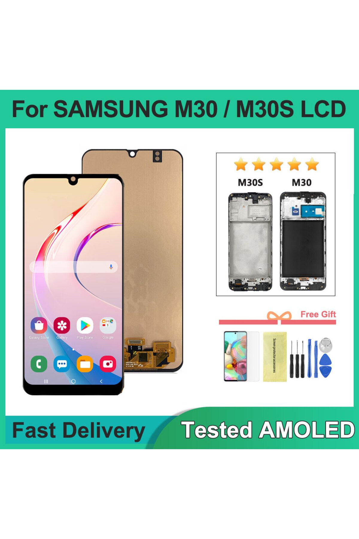 sinmaytai-AMOLED M30S LCD Display Replacement for Samsung M30 M305F / M30S M307 SM-M307F Digitizer Touch Sc... 1
