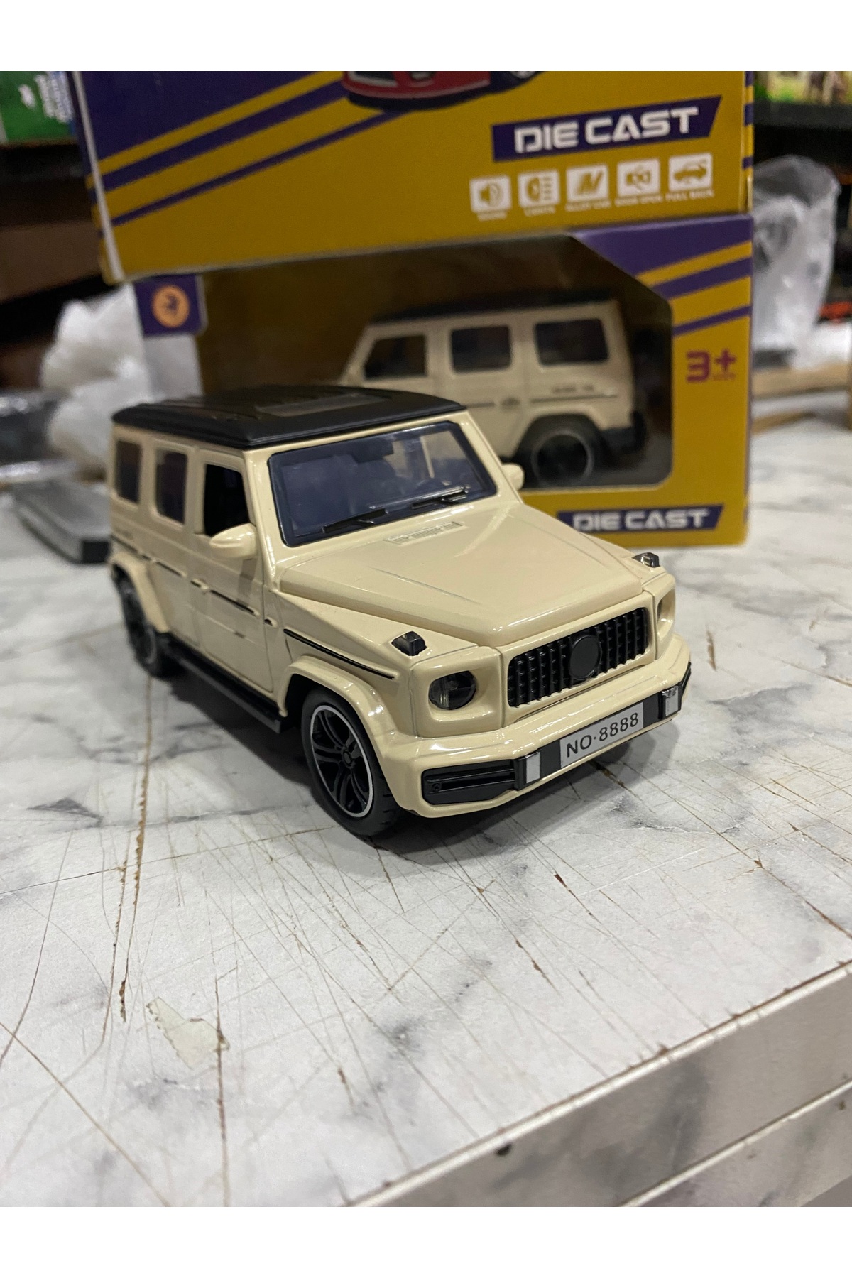 liss çarşı Mercedes G65  Uyumlu Jeep Metal Aksamlı Kaput Bagaj ve Kapıları Açılan Koleksiyon Çek Bırak Araba fotoğrafı 7 (önizleme)