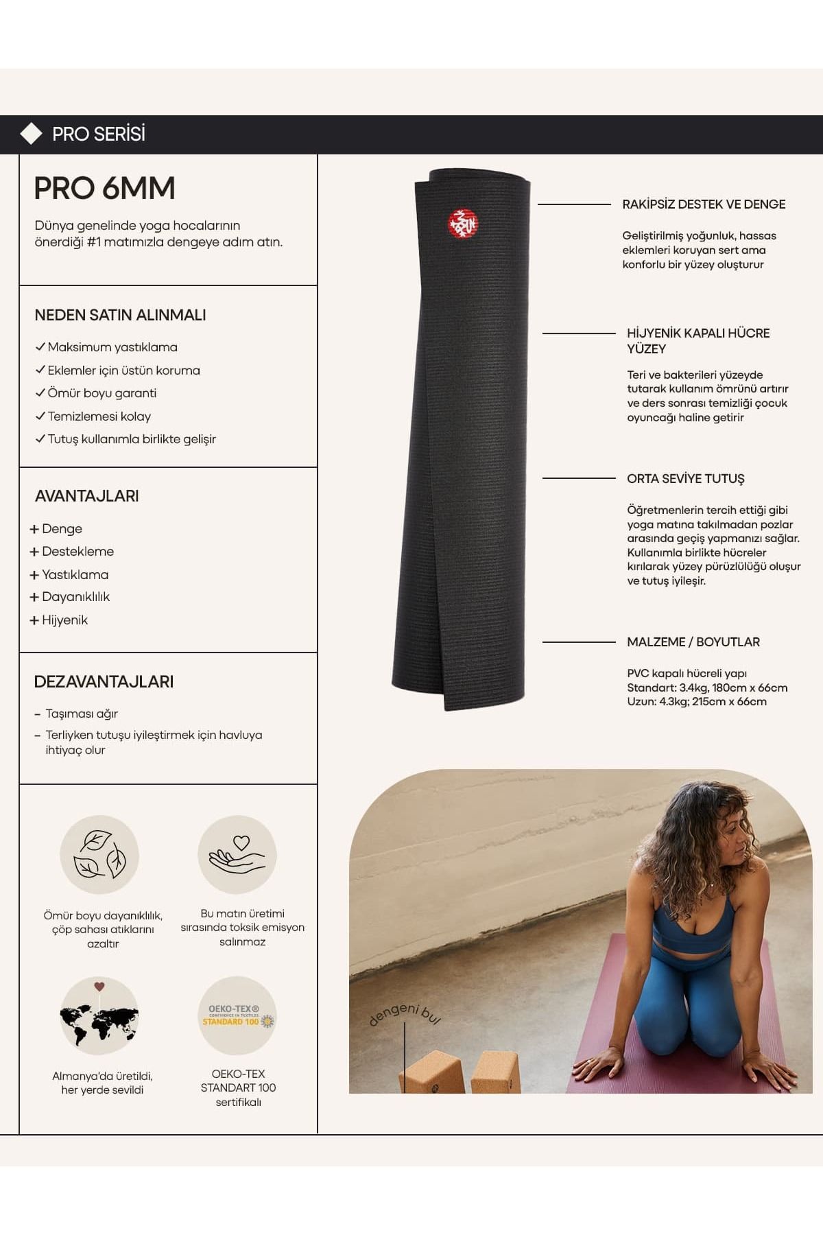 MANDUKA-Black Matte Pro™ 6mm - Yoga Mat 6