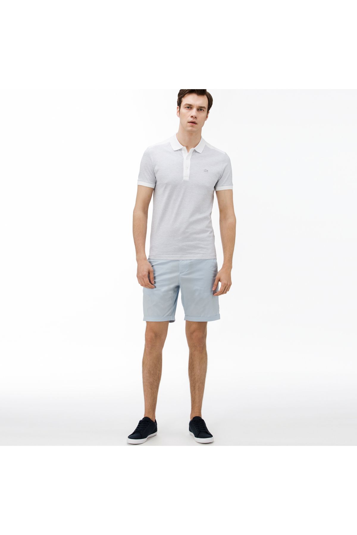Erkek Slim Fit Mavi Bermuda