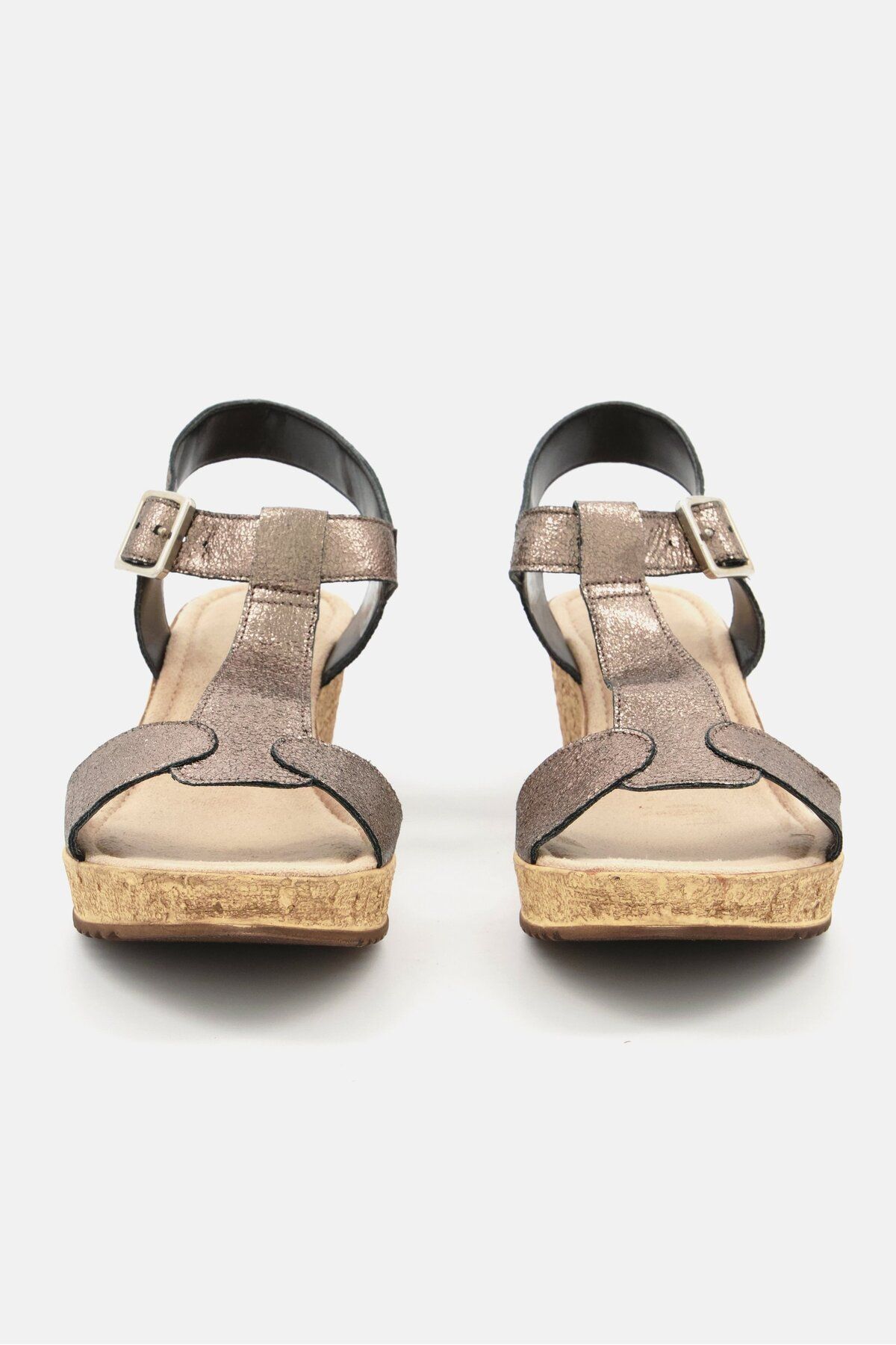 CLARKS-Women Rissa Sun Adjustable Buckle Wedge Sandals, Beige Combo 4