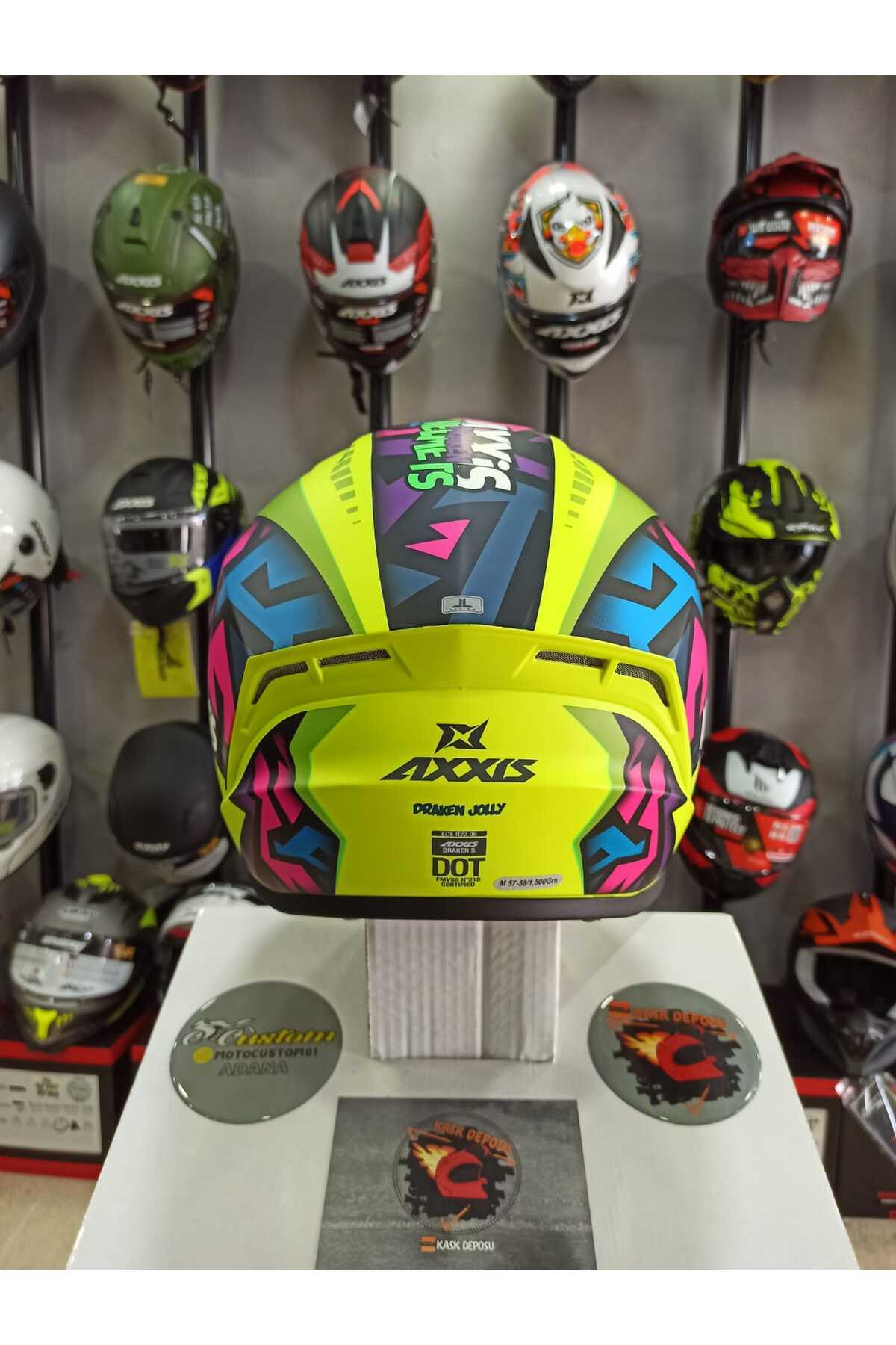 Axxis Draken S Jolly C3 Kadın Full Face Kapalı Kask - Fiyatı