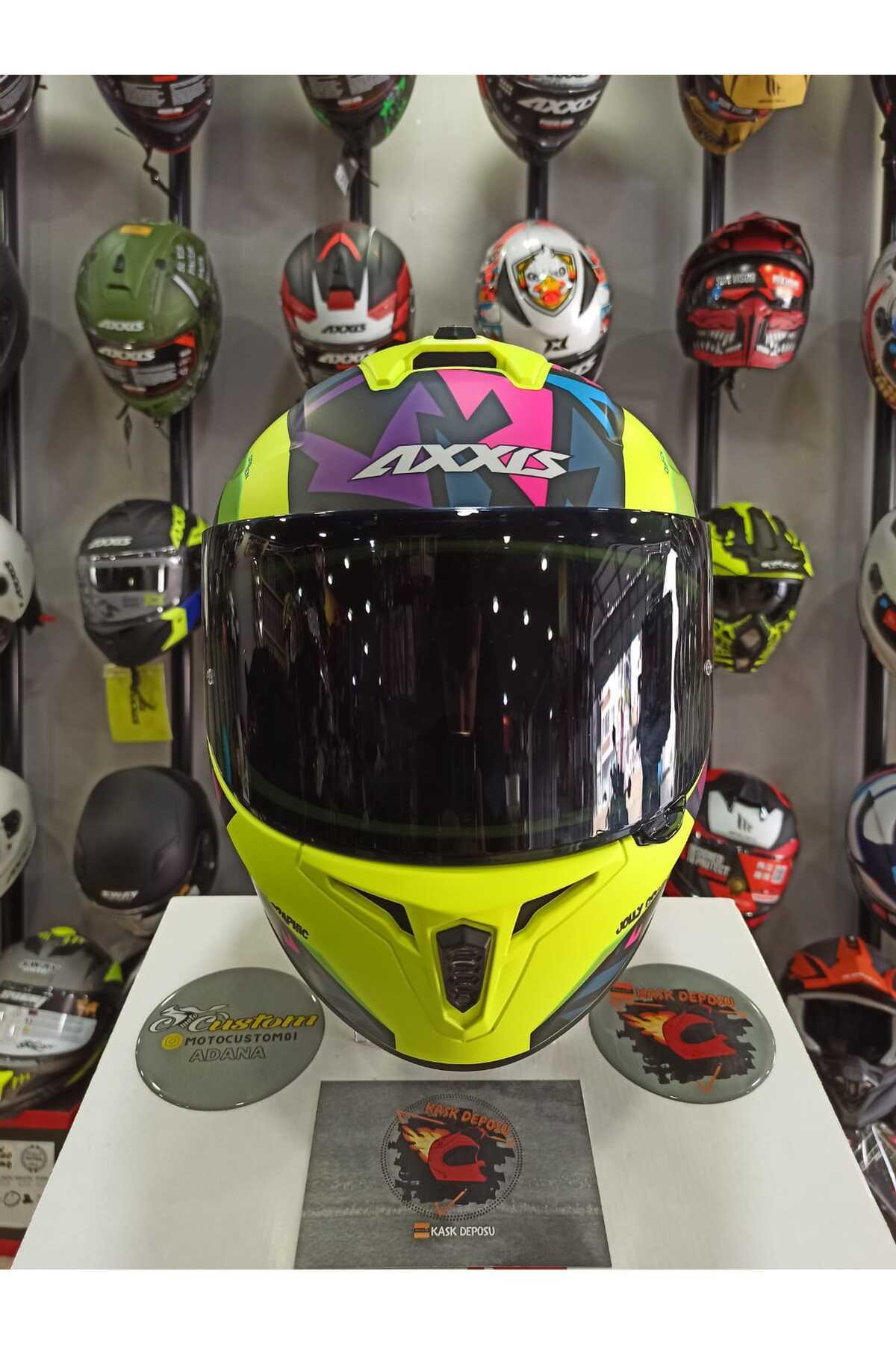 Axxis Draken S Jolly C3 Kadın Full Face Kapalı Kask - Fiyatı