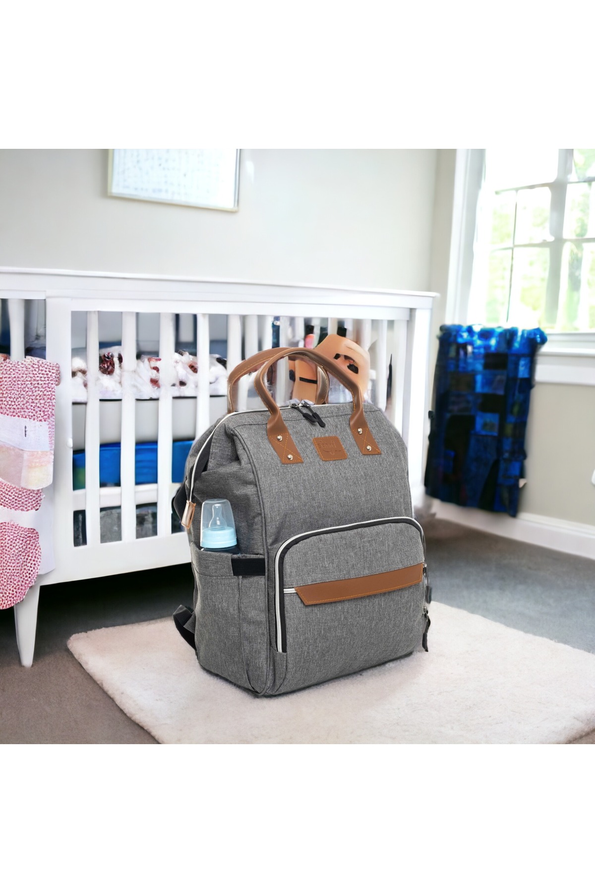 Sahra HAPPYBABY 2'Lİ BEBEK TAŞIMA SETİ (FONKSİYONEL BEBEK BAKIM ÇANTASI VE NOHUT KUNDAK) fotoğrafı 5 (önizleme)