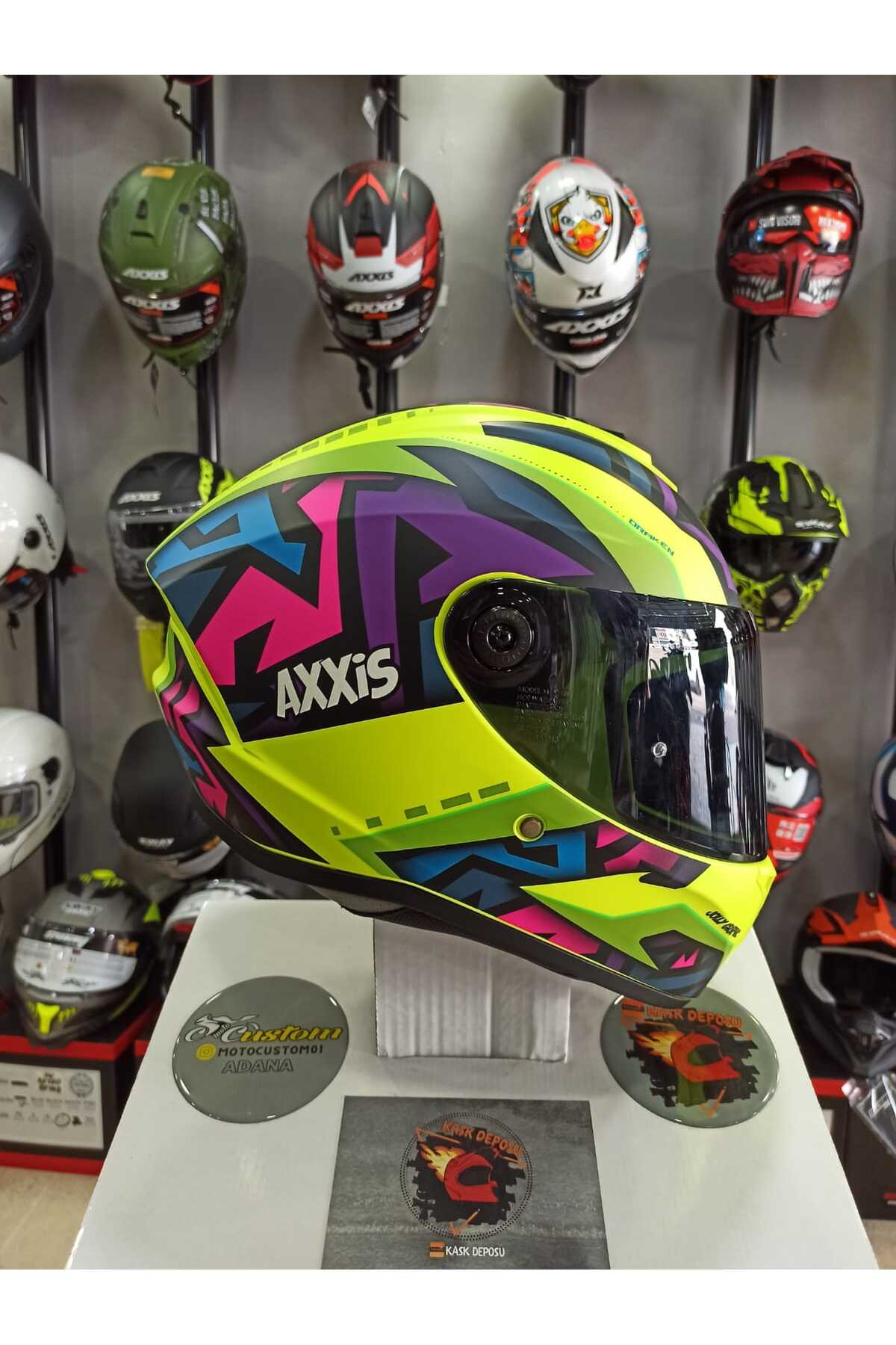 Axxis Draken S Jolly C3 Kadın Full Face Kapalı Kask - Fiyatı