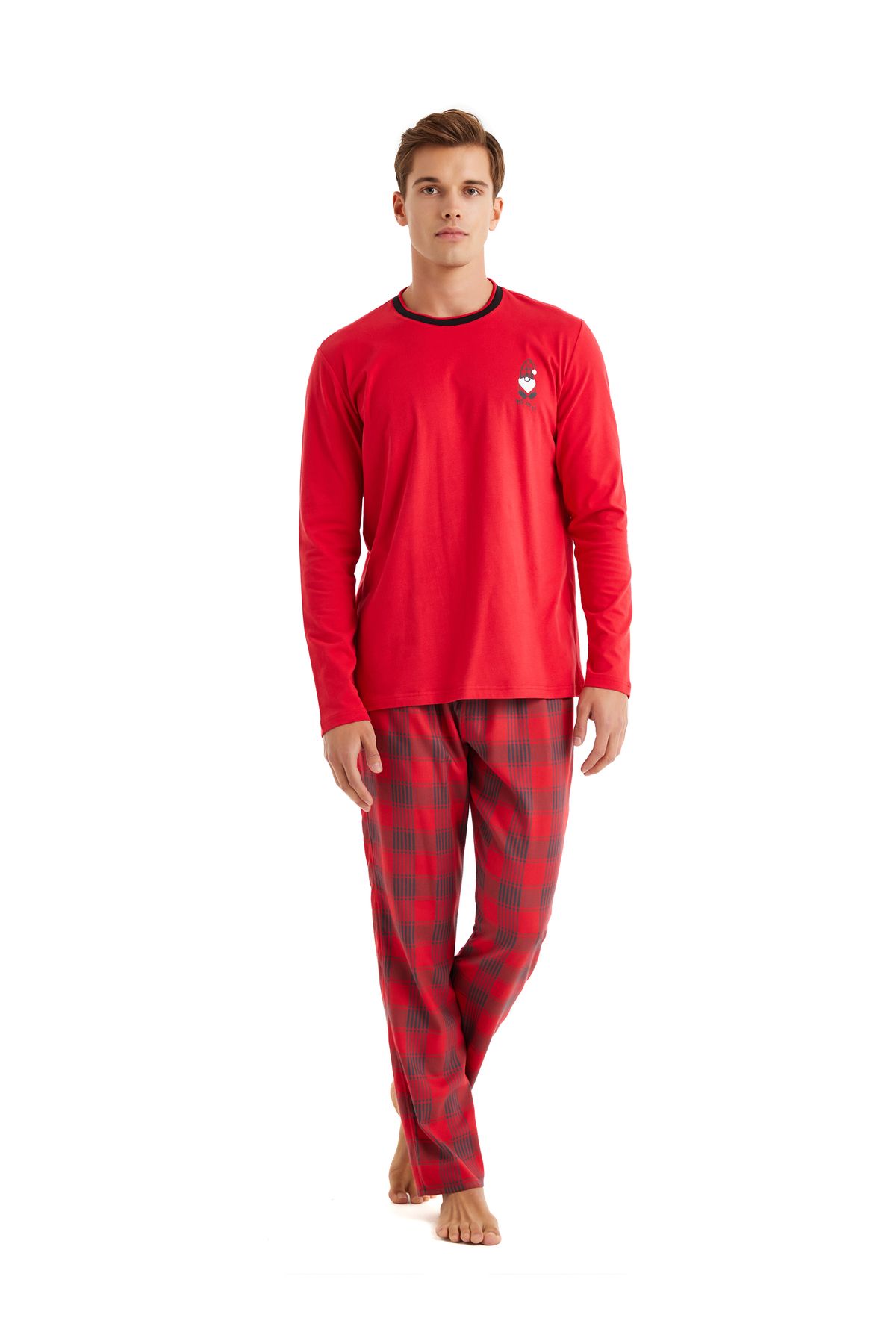 Blackspade-Men's Pajama Set 40591 - Red 1