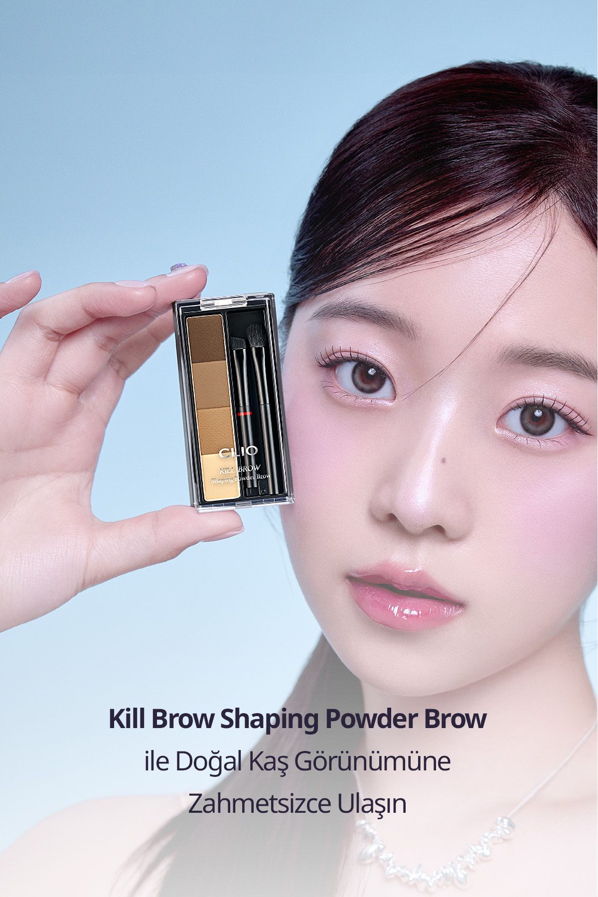 CLIO-Warm Bottom Tone Eyebrow Shadow Palette Clio Kill Brow Shaping Powder Brow (01 Natural Warm Brown) 7