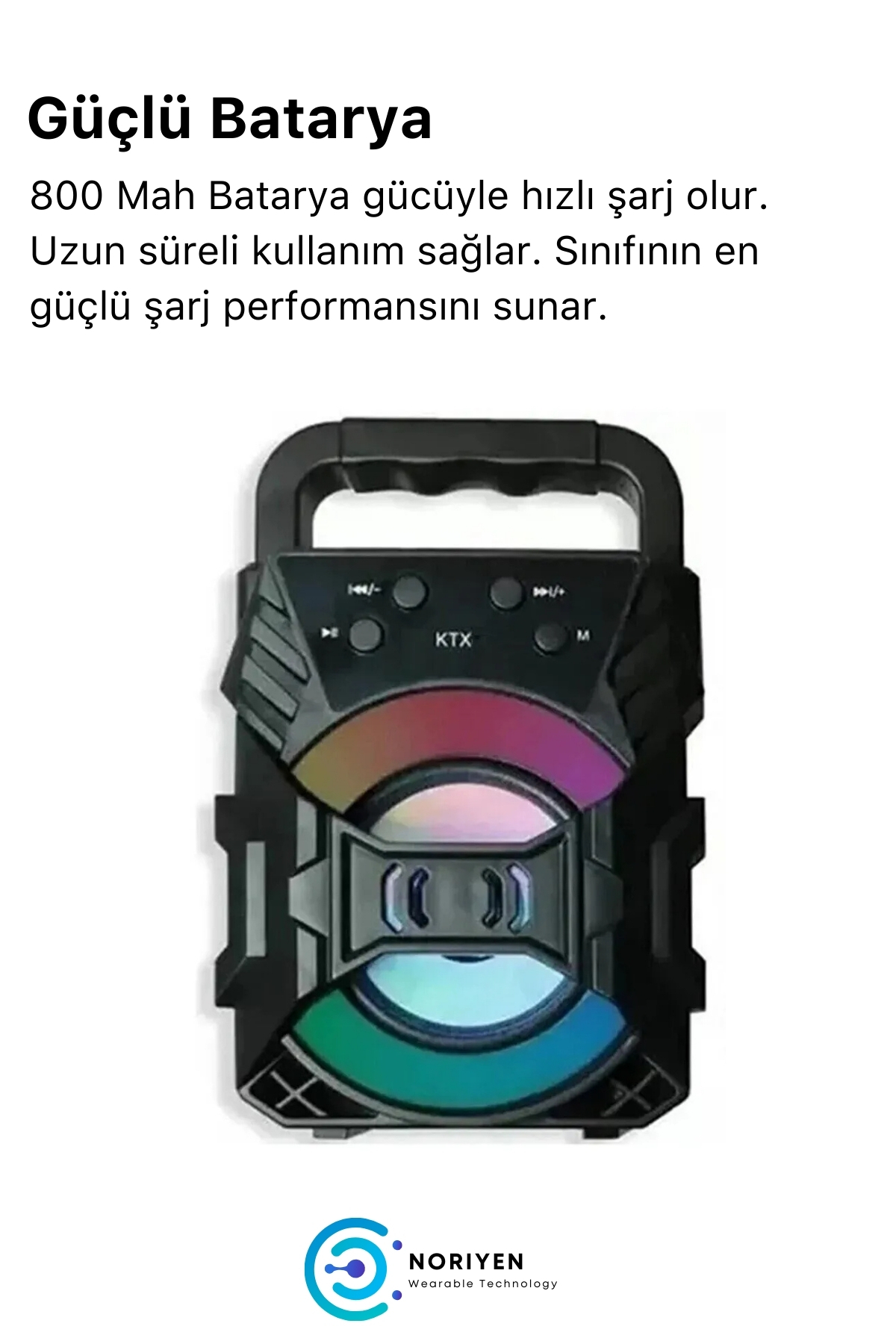 Premium Serisi HD Ses Bombası Parti Hoparlörü RGB Işıklı Kablosuz Bluetooth KTS 1057 Mini Hoparlör