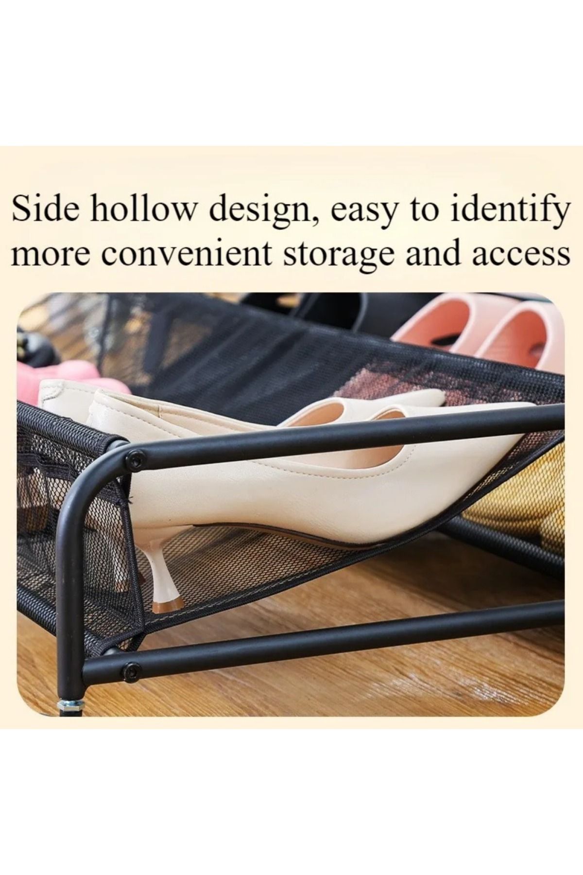 Choice-Storage Shoe Rack Carbon Steel Roller Shoes Organization Bed Bottom Storage Boxes Space-Saving Mu... 6