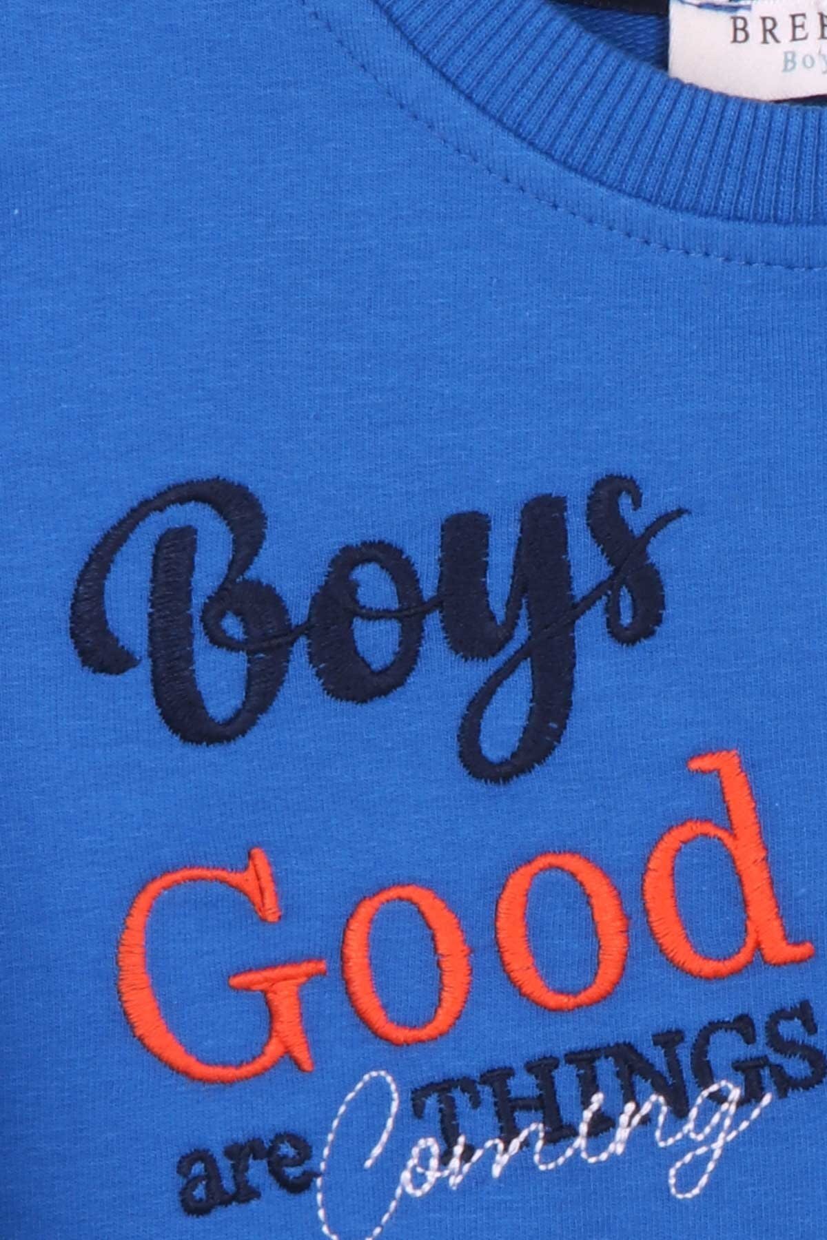 Breeze Erkek Bebek Eşofman Takım Ayı Nakışlı 9 Ay-3 Yaş, Saks Mavisi fotoğrafı 4 (önizleme)