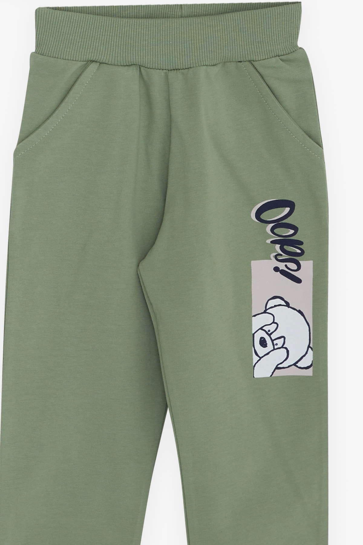 Breeze Erkek Çocuk Eşofman Takımı Şaşkın Ayıcık Baskılı 1-4 Yaş, Bej Melanj fotoğrafı 4 (önizleme)