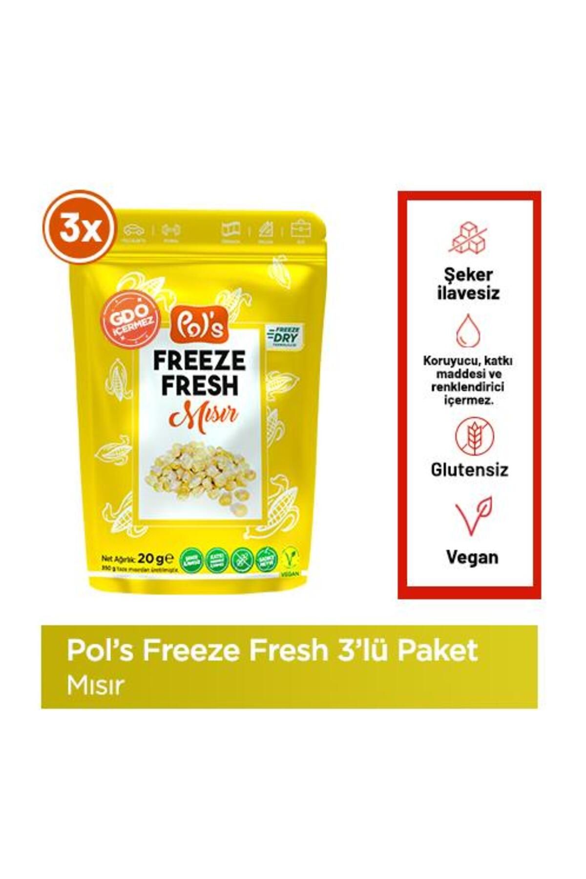 Freeze Fresh Mısır 25 G X 3 Adet Freeze Dry Dondurularak Kurutulmuş Meyve