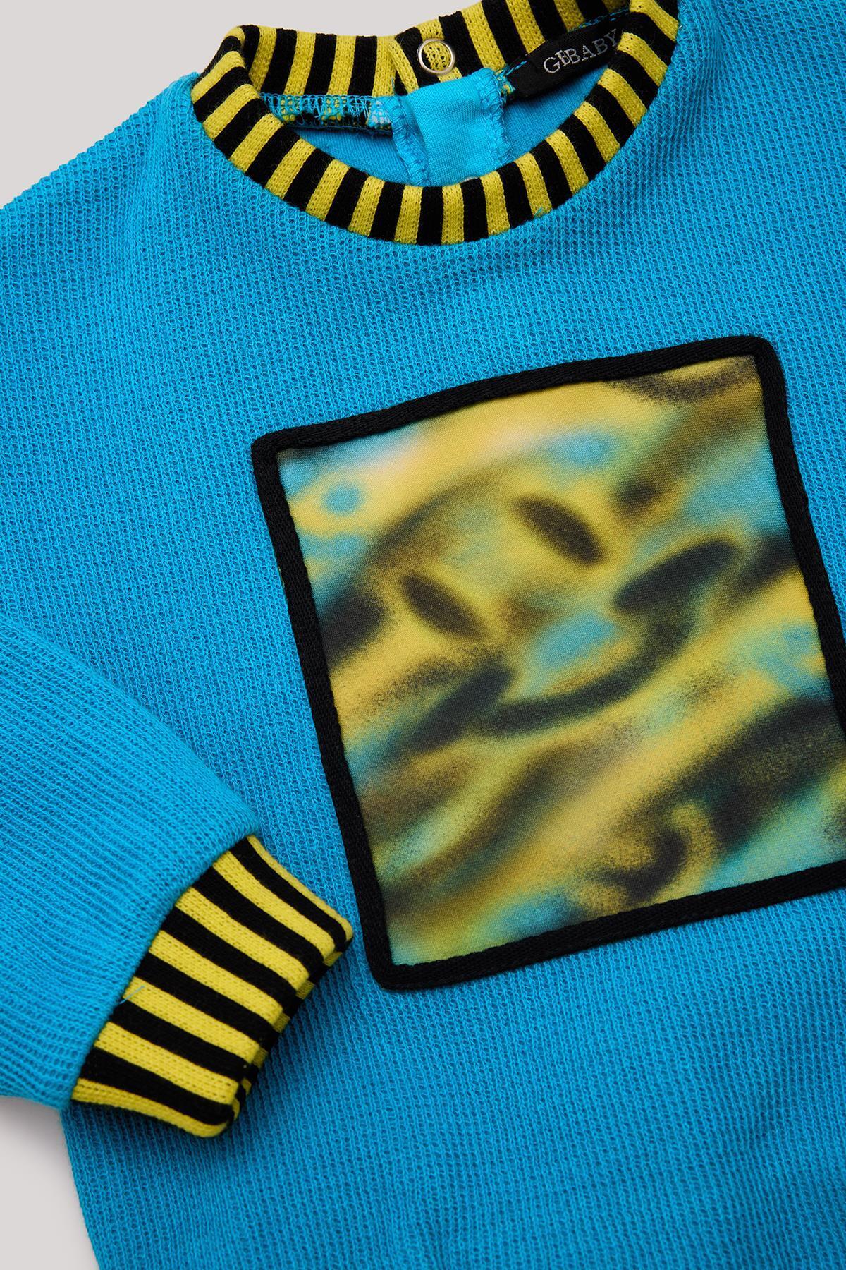 GB Baby BG Store Erkek Bebek Mavi Sweatshirt fotoğrafı 3 (önizleme)