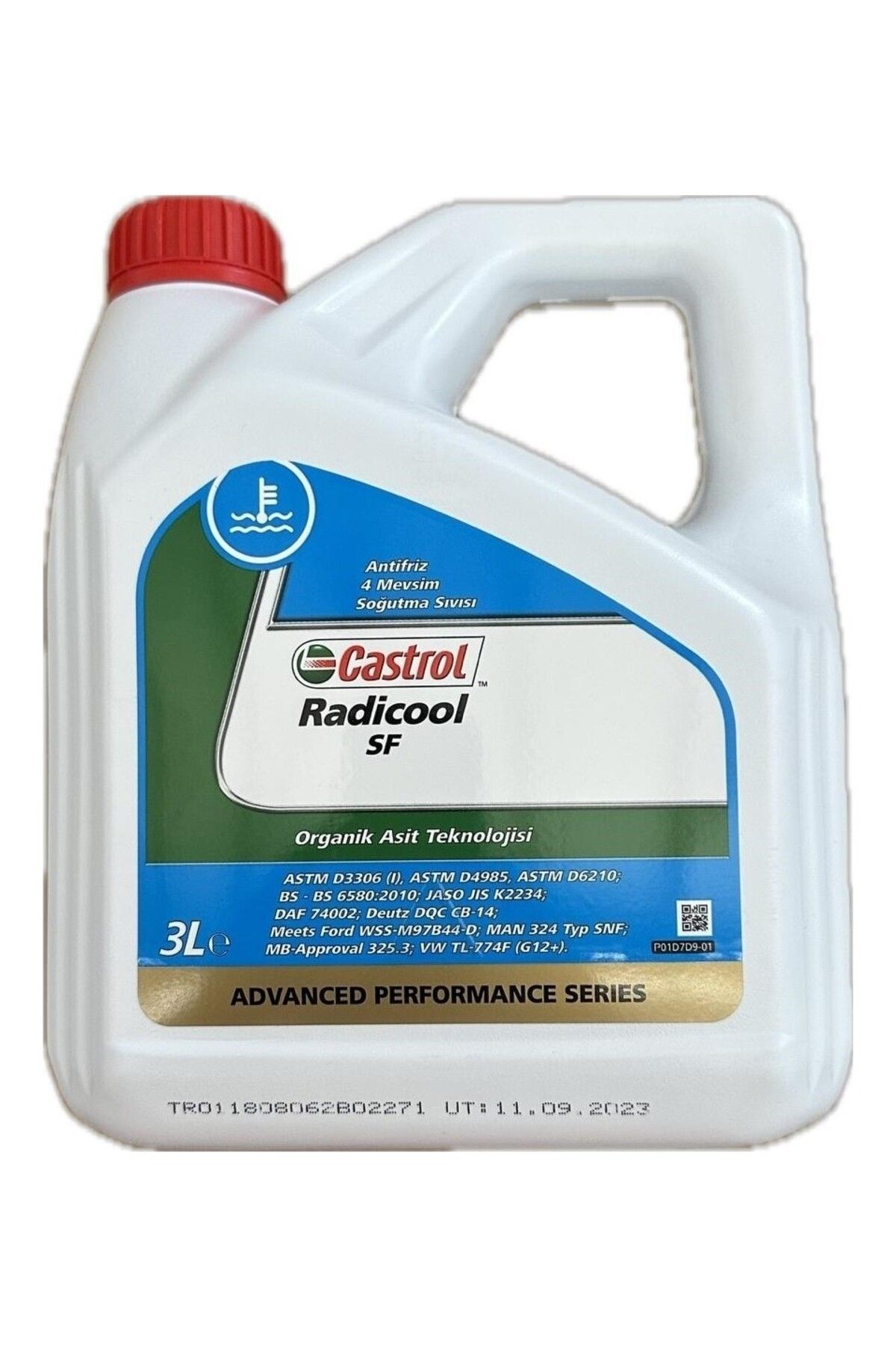 CASTROL Radicool Sf Organik Kırmızı Konsantre Antifriz 3 Litre Antifiriz (ÜRETİM YILI 2024)