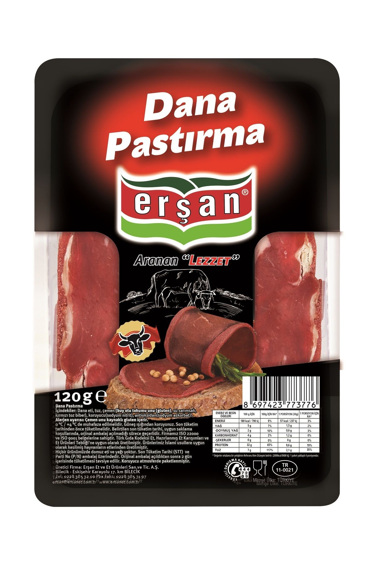 ERŞAN ET Erşan Dilimli Seçme Pastırma 120 gr