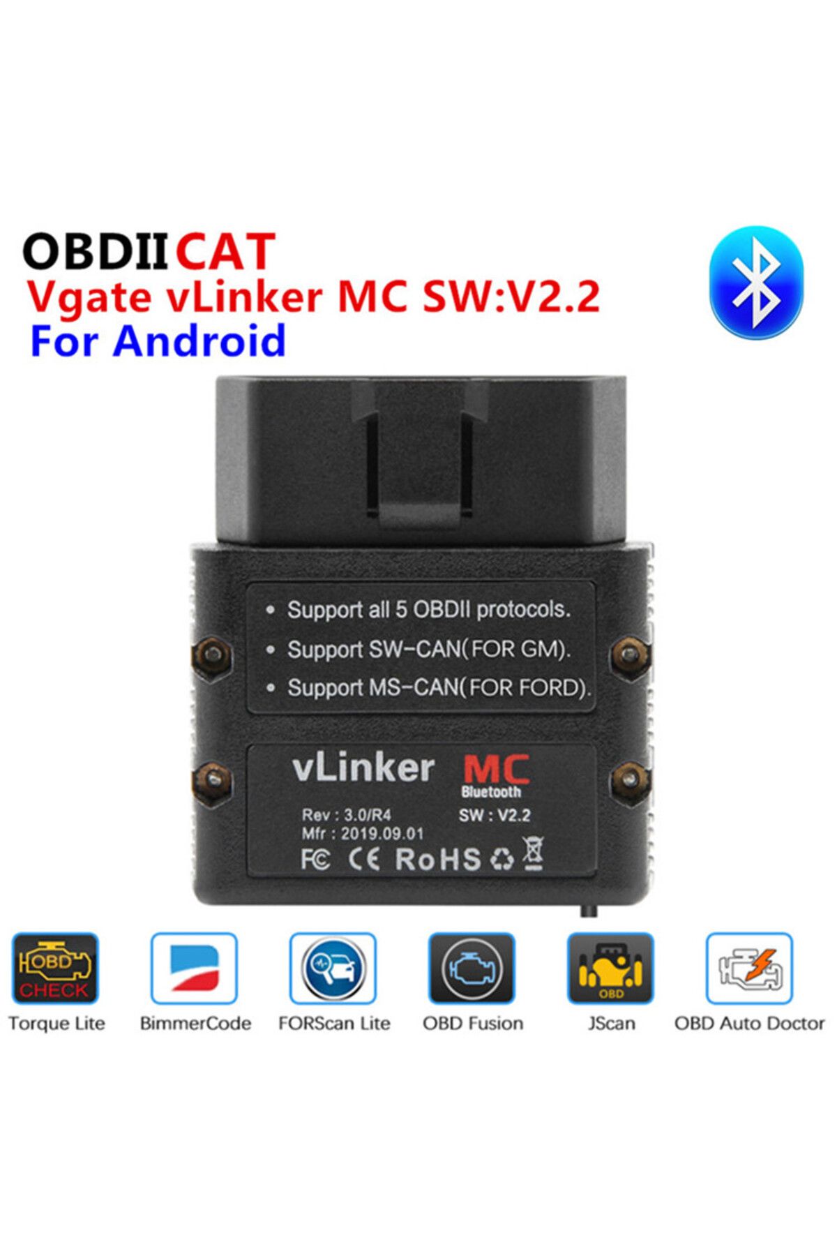Vgate-OBDIICAT-VLinker MC+ ELM327 Bluetooth3.0/ 4.0 OBD2 ELM 327 Wifi Car Diagnostic For IOS Android Sc... 8