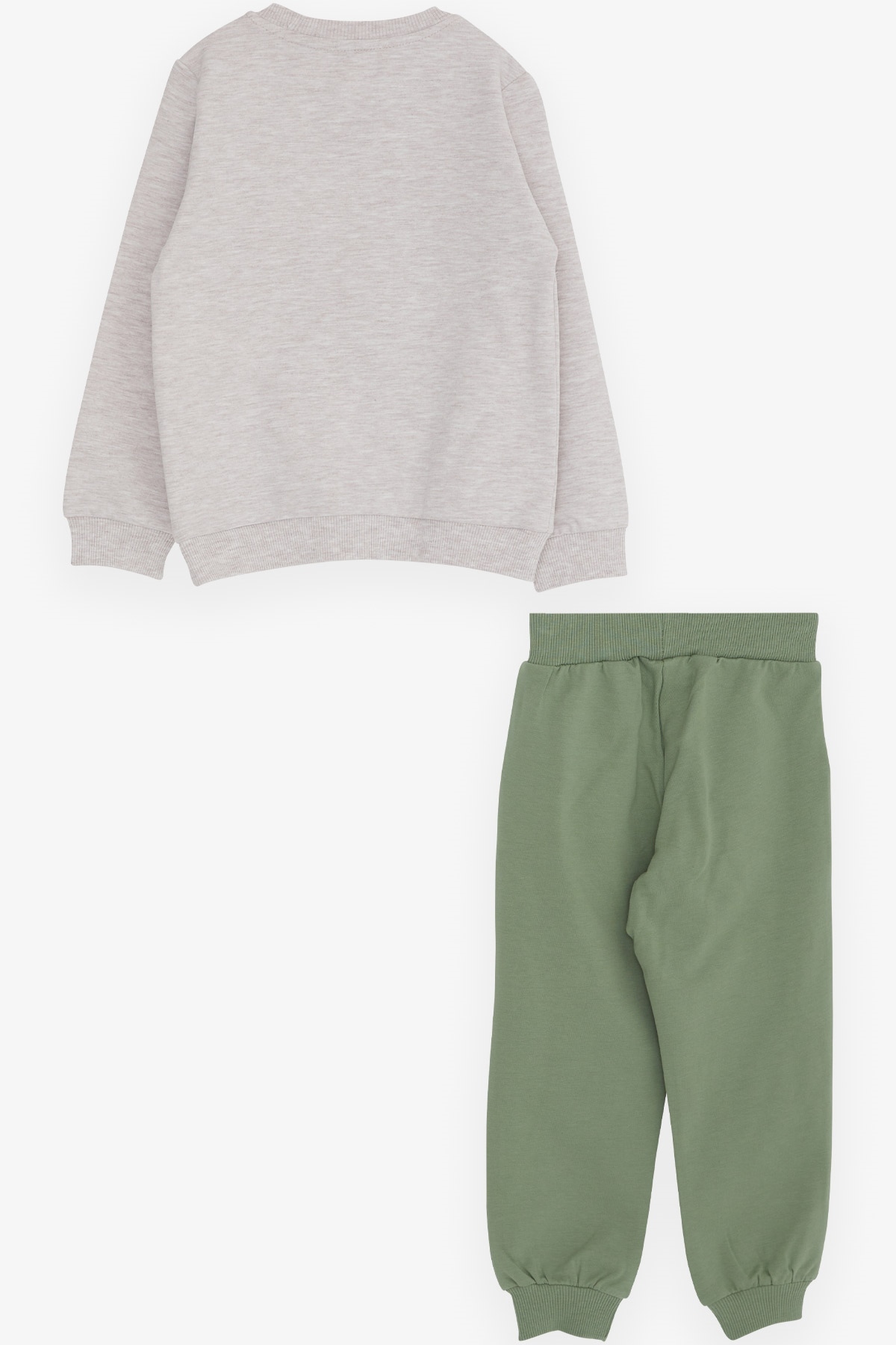 Breeze Erkek Çocuk Eşofman Takımı Şaşkın Ayıcık Baskılı 1-4 Yaş, Bej Melanj fotoğrafı 2 (önizleme)