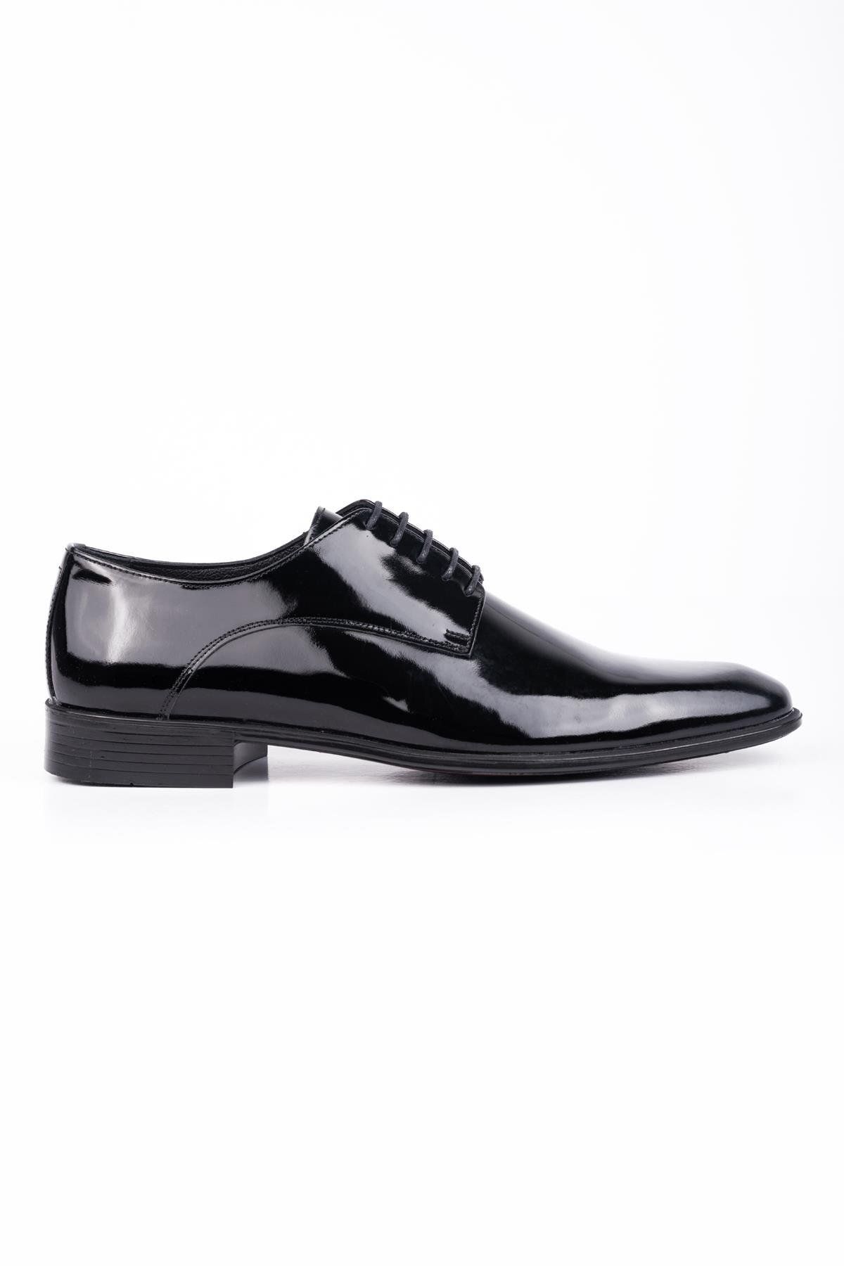 İmza Pantofi De Ceremonie Din Piele Neagră Fără Șireturi - _003 Masculin - 44