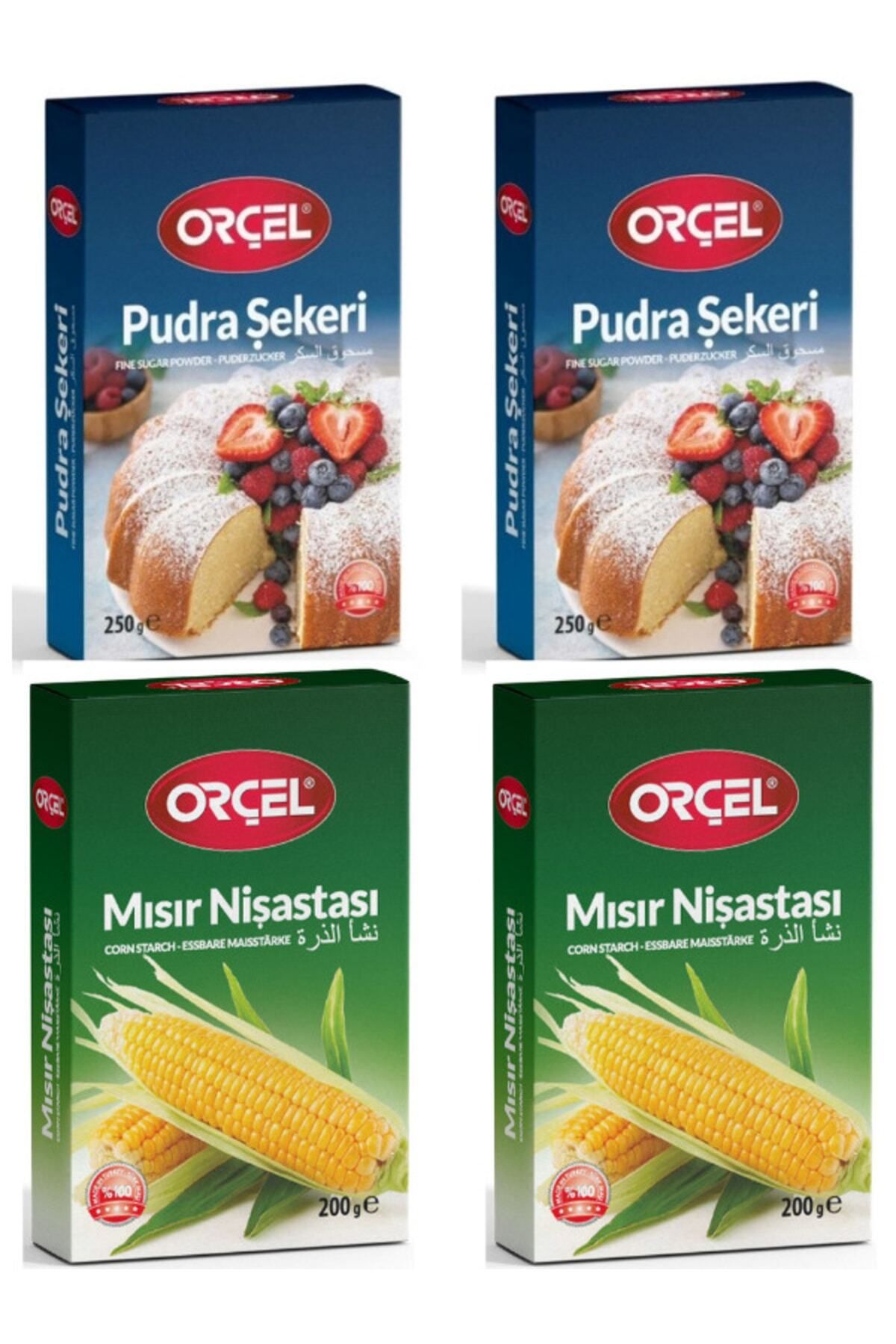 ORÇEL Pudra Şekeri 2x250gr. Mısır Nişastası 2x200gr. Set