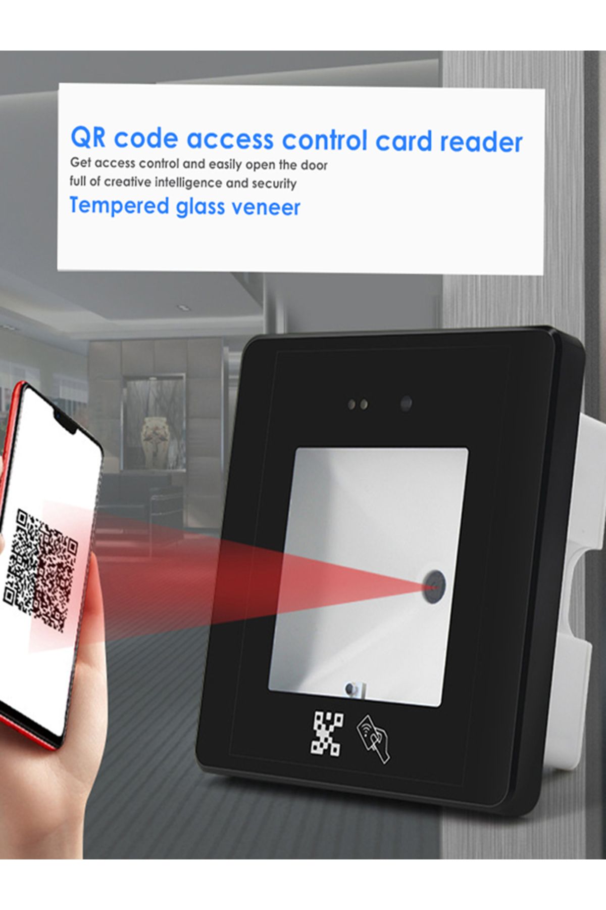 Asia-Teco-RFID Barcode 2D QR Code Reader Access Control Reader Wiegand TTL RS232 RS485 Interface 125Khz/13.... 8