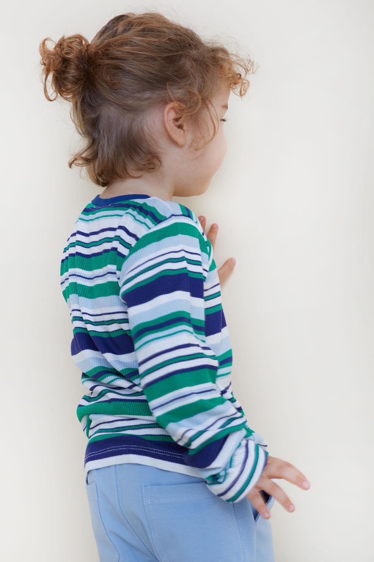 Breeze Girls & Boys Erkek Bebek Uzun Kollu Tişört Renkli Çizgili 9 Ay-3 Yaş, Karışık Renk fotoğrafı 2 (önizleme)