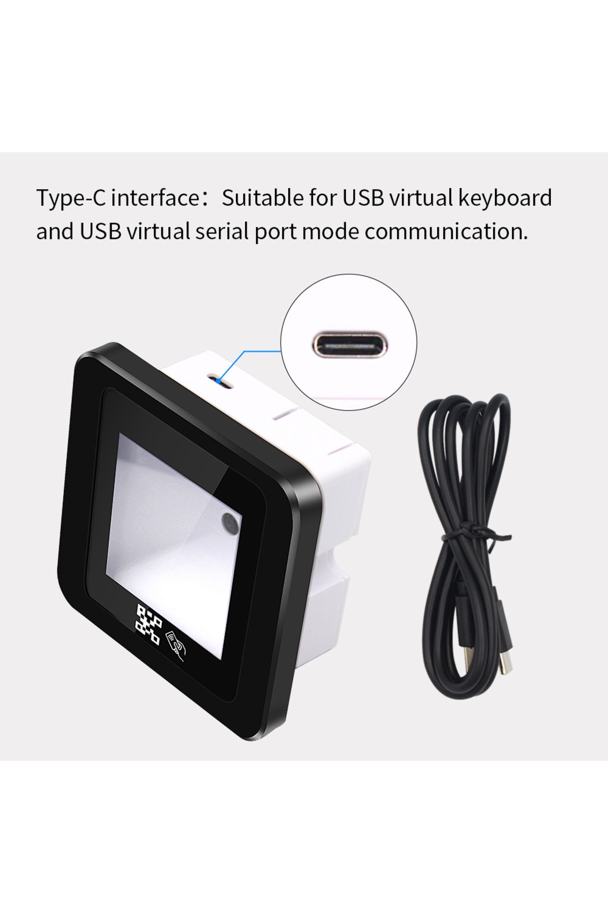 Asia-Teco-RFID Barcode 2D QR Code Reader Access Control Reader Wiegand TTL RS232 RS485 Interface 125Khz/13.... 5