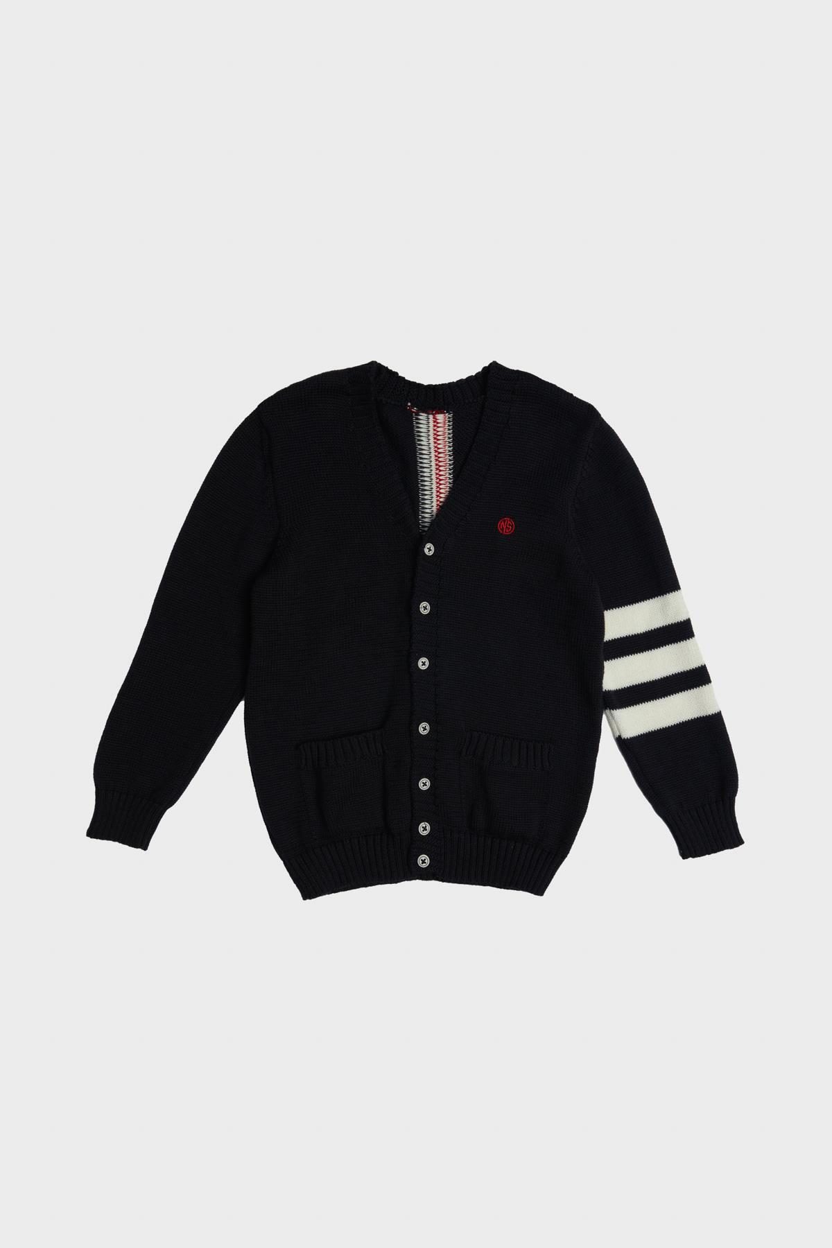 Nebbati BG Store Erkek Çocuk Lacivert Hırka 23FW1NB3720 fotoğrafı 5 (önizleme)