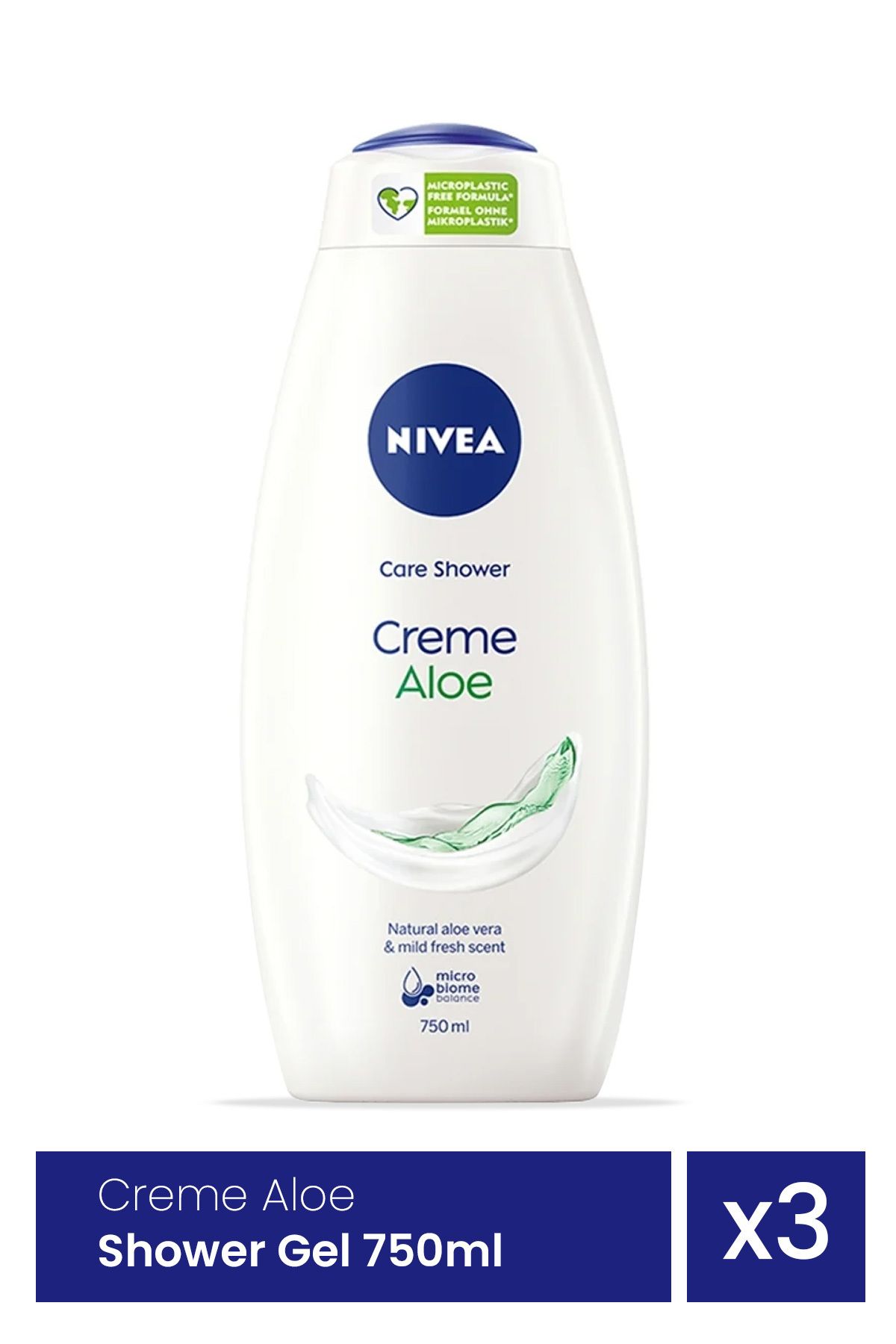 NIVEA Gel De Duș Cu Aloe Cremă 3 Bucăți X 750 Ml Unisex - One Size