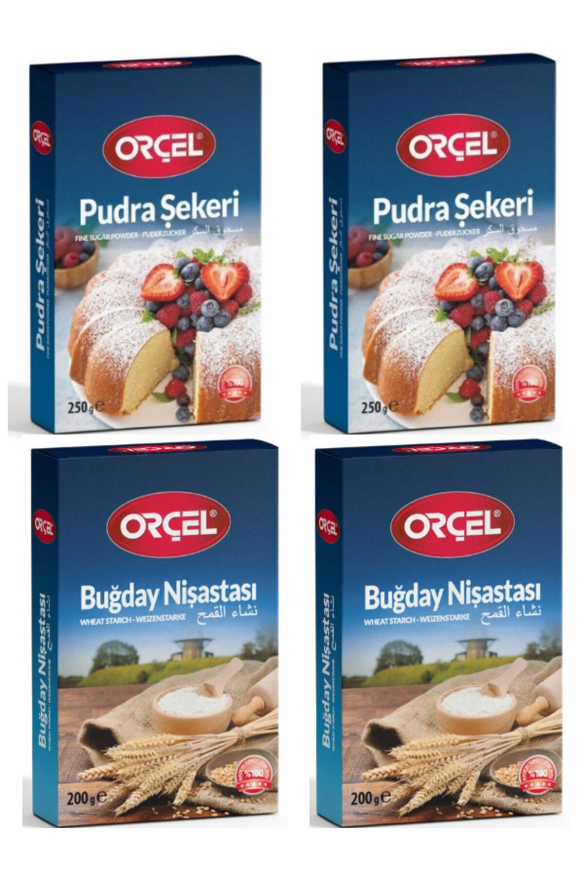 ORÇEL Pudra Şekeri 2x250gr. + Buğday Nişastası 2x200gr. Set