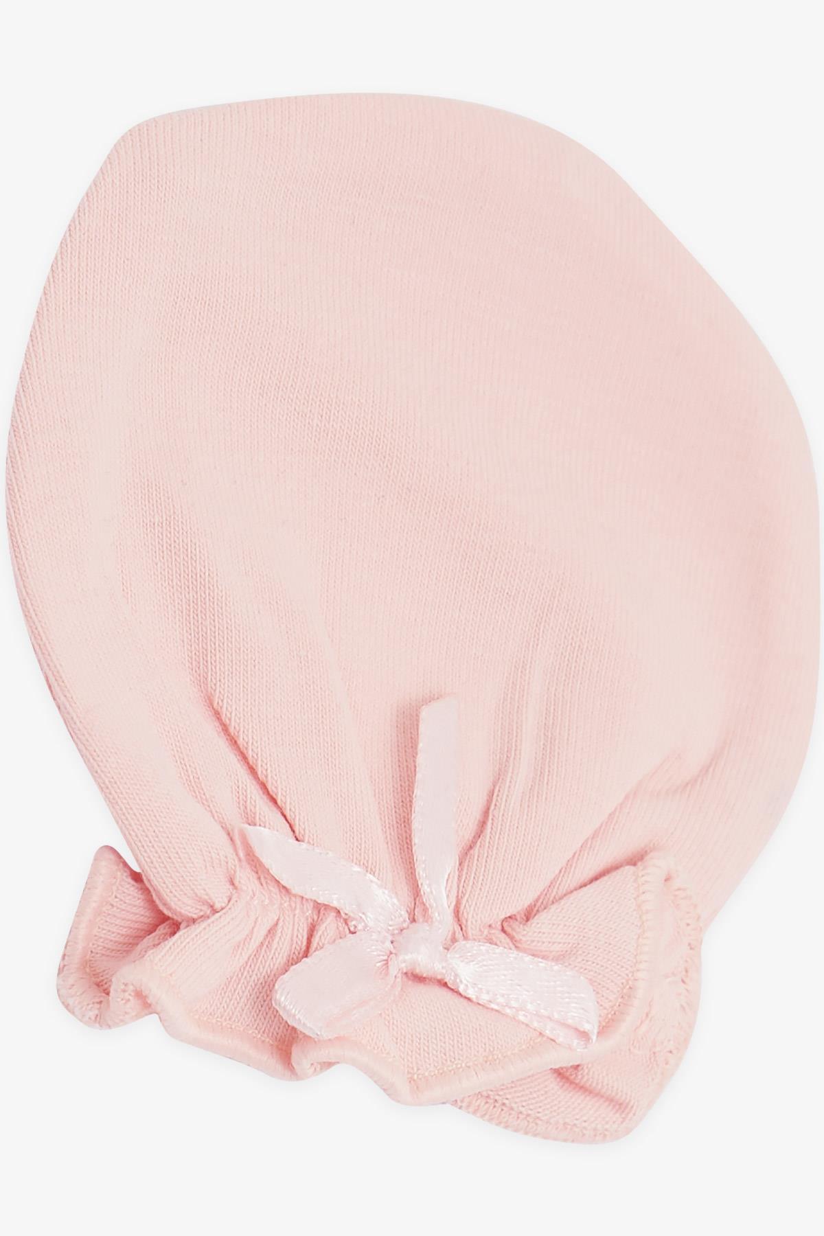 Breeze Yenidoğan Bebek Eldiveni Fiyonklu Somon fotoğrafı 3 (önizleme)