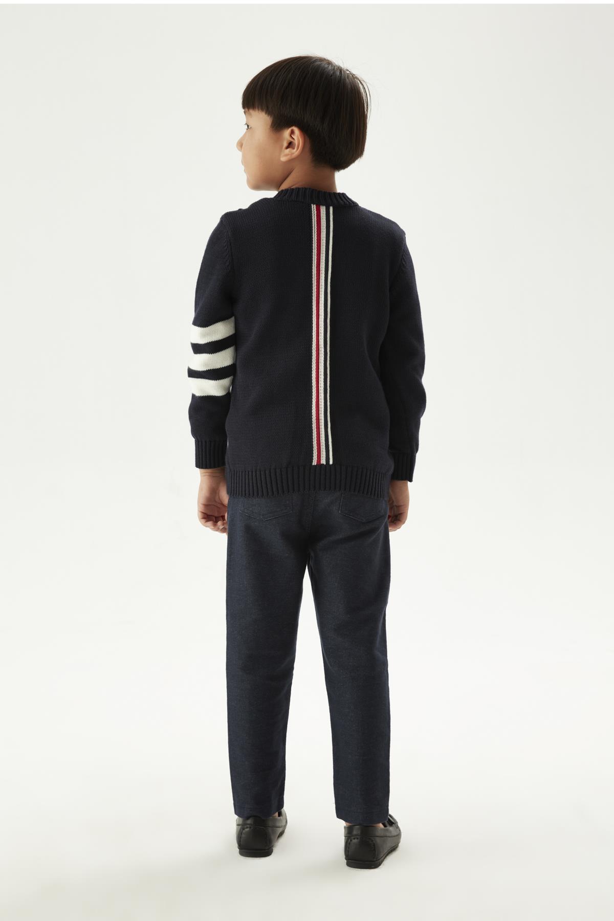 Nebbati BG Store Erkek Çocuk Lacivert Hırka 23FW1NB3720 fotoğrafı 4 (önizleme)