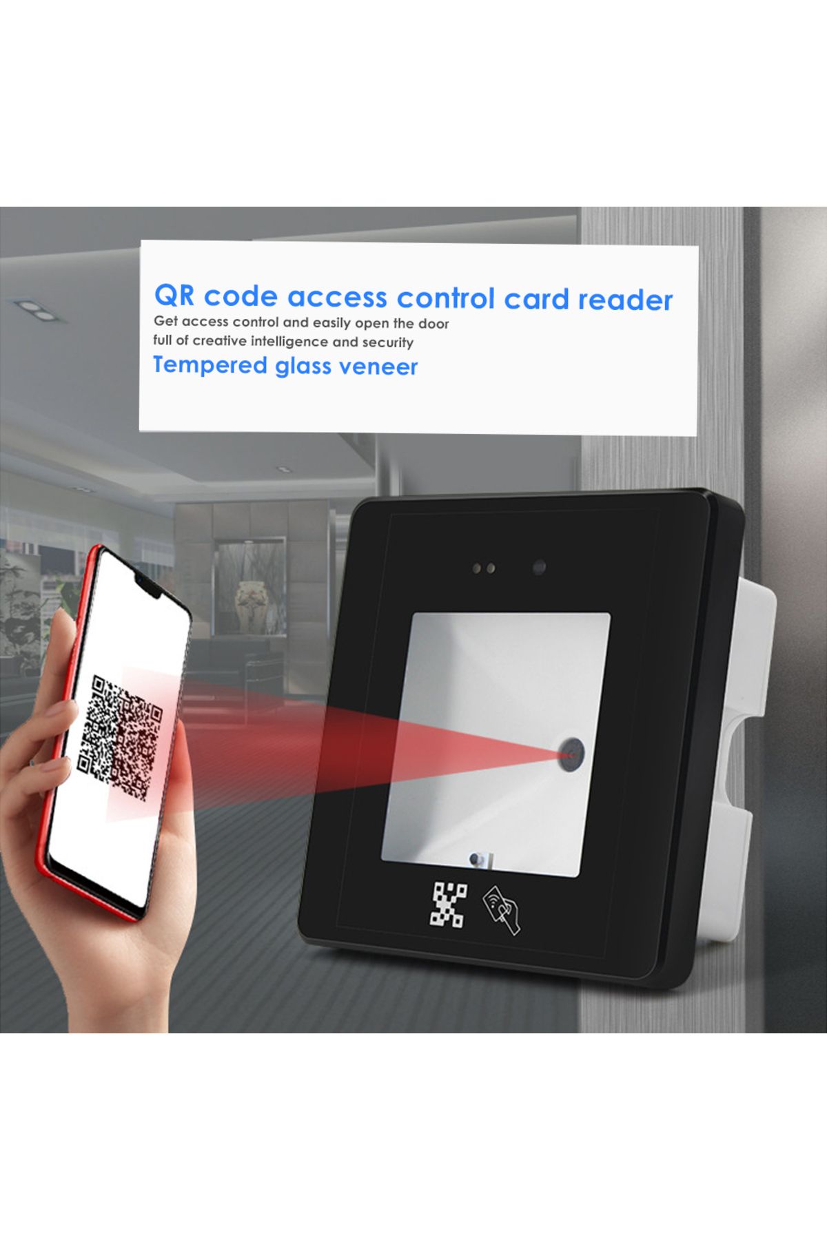 Asia-Teco-RFID Barcode 2D QR Code Reader Access Control Reader Wiegand TTL RS232 RS485 Interface 125Khz/13.... 2