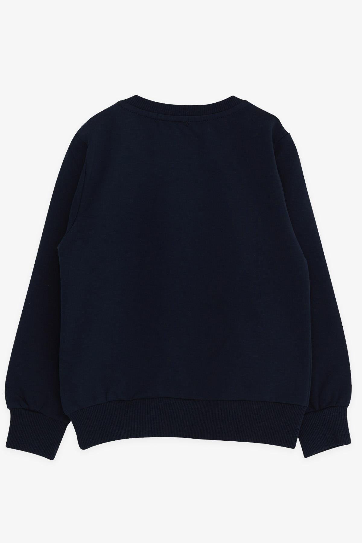 Breeze Erkek Çocuk Sweatshirt Yazı Baskılı 2-6 Yaş, Lacivert fotoğrafı 2 (önizleme)