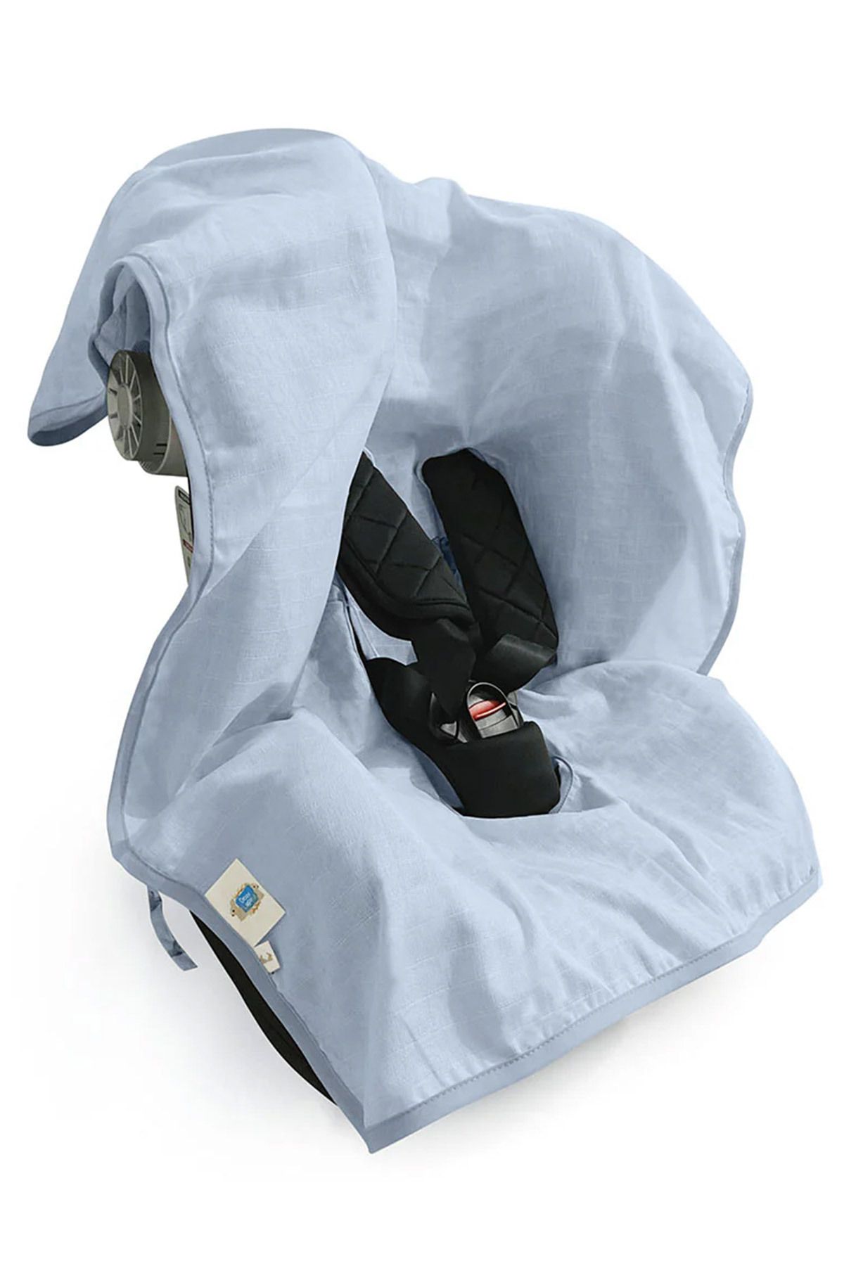 DEUX LAPINS-Endless Blue Car Seat and Muslin Stroller Cover 2